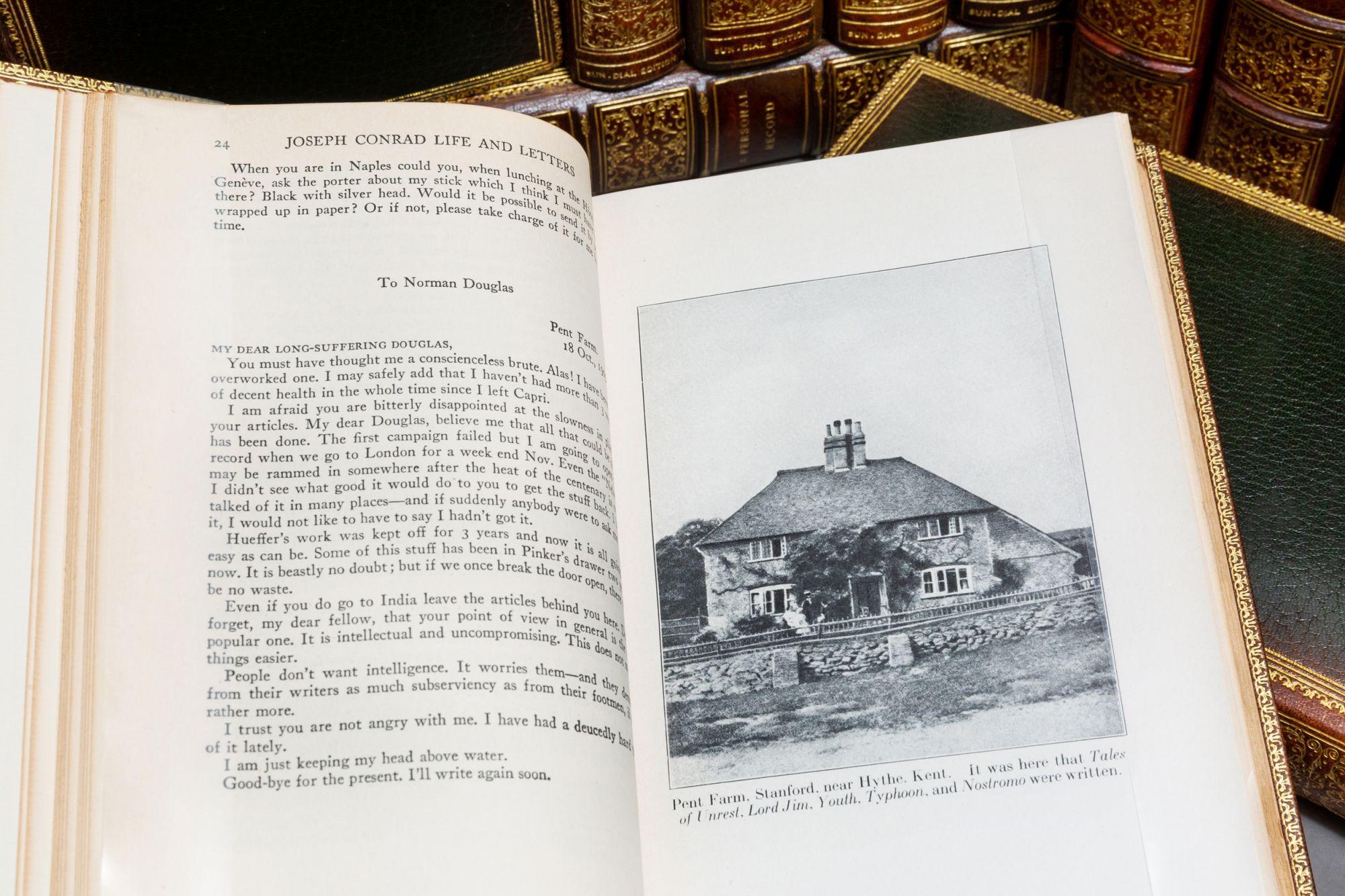 American 'Book Sets' 24 Volumes, Joseph Conrad, Works.Sun-Dial Edition, Signed
