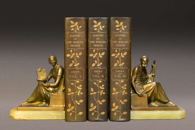 Late 19th Century 'Book Sets' 3 Volumes. J.R. Green, A Short History Of The English People For Sale