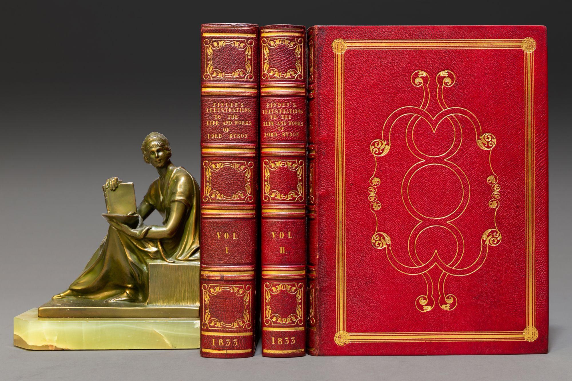 'Book Sets' 3 Volumes, William Brockedon, Life & Works of Lord Byron In Good Condition In New York, NY