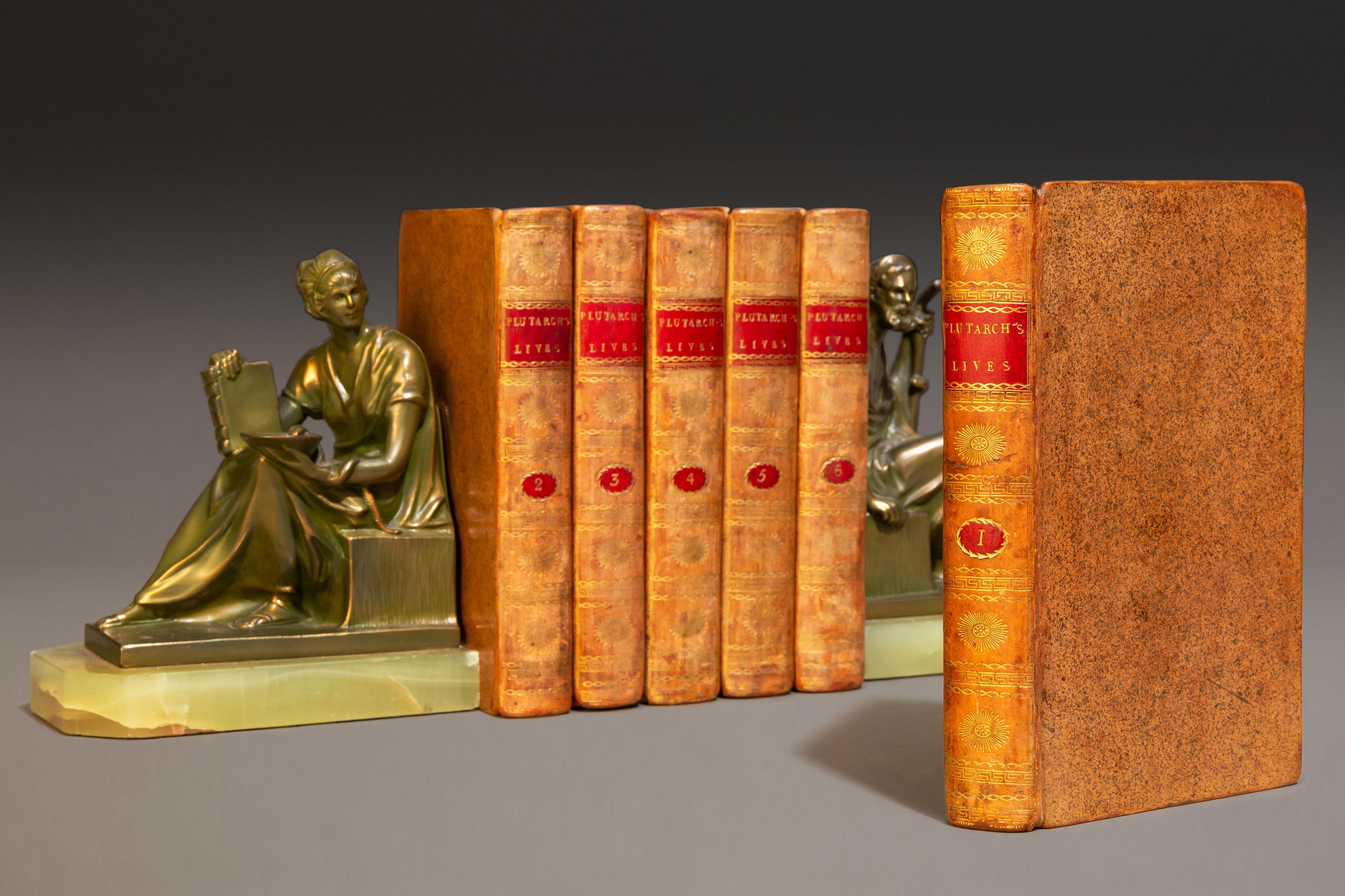 18th Century and Earlier 'Book Sets' 6 Volumes, Plutarch's Lives