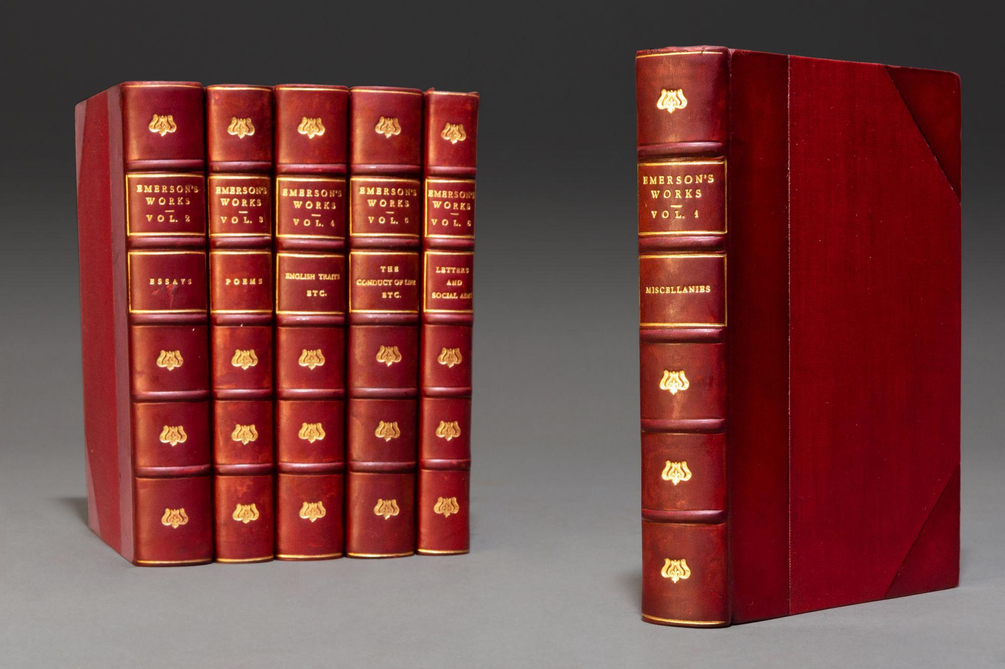 British 'Book Sets' 6 Volumes, Ralph Waldo Emerson, The Complete Works