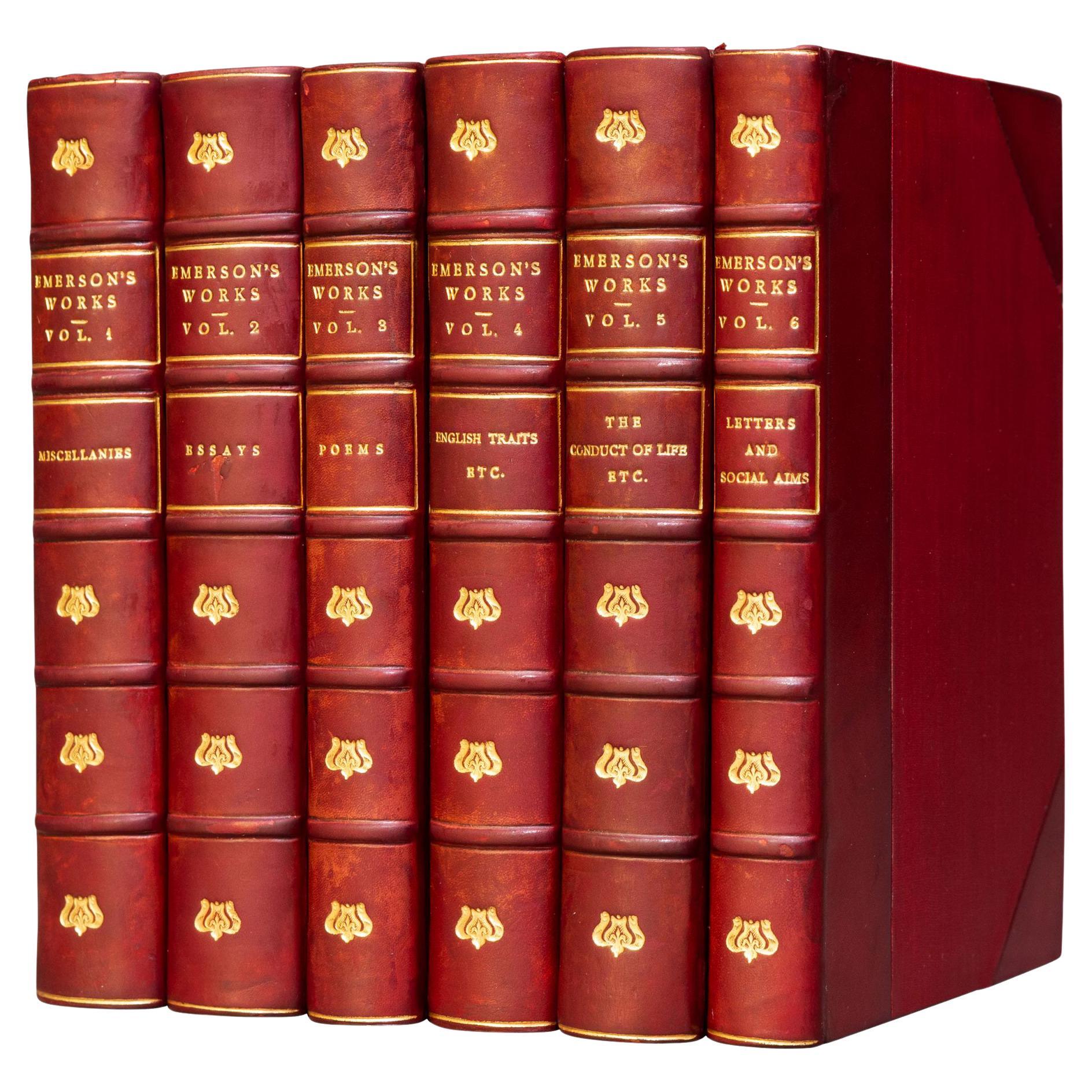 'Book Sets' 6 Volumes, Ralph Waldo Emerson, The Complete Works