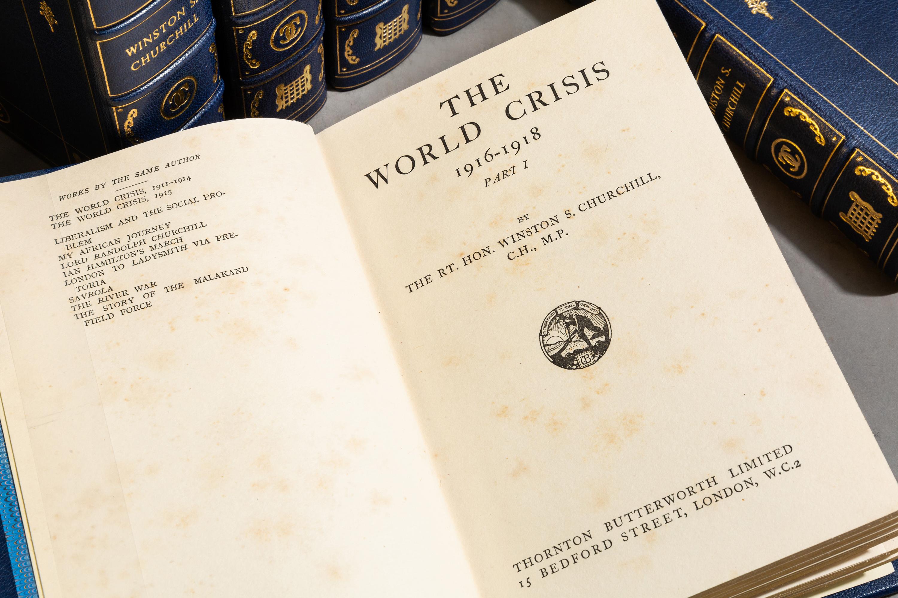 English 'Book Sets' 6 Volumes, Sir Winston S. Churchill, The World Crisis