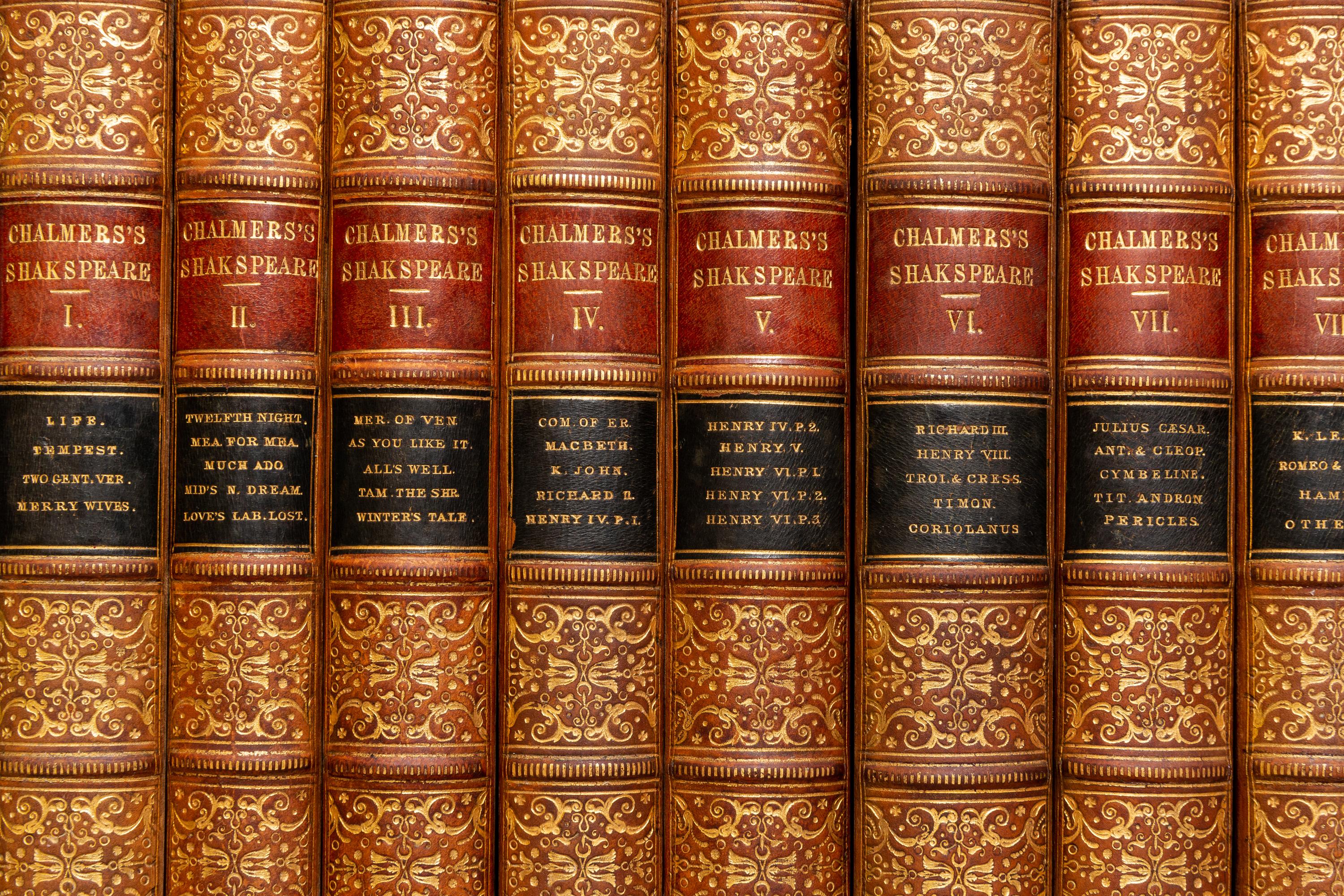 Mid-19th Century 'Book Sets' 8 Volumes William Shakespeare, The Complete Works