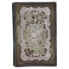 Antique Book shaped card case with notebook
