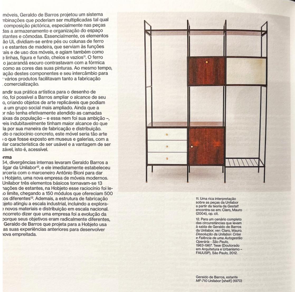 Mid-Century Modern Bookshelf in Hardwood, Brass & Steel Geraldo de Barros Brazil For Sale 13