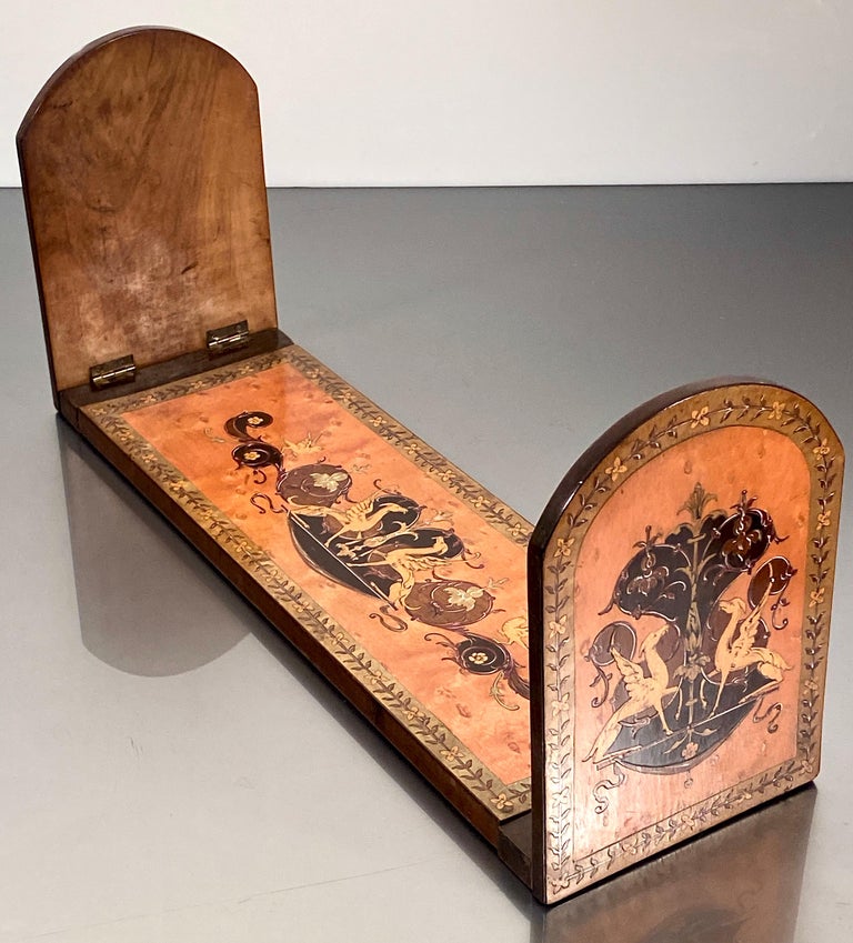 Book Slide Extending Bookend Rack Inlaid Maple For Sale at 1stDibs