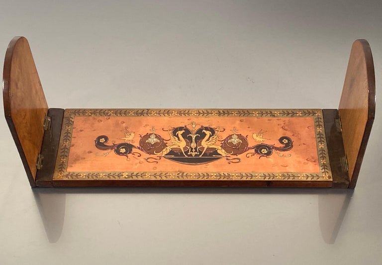 Book Slide Extending Bookend Rack Inlaid Maple For Sale at 1stDibs