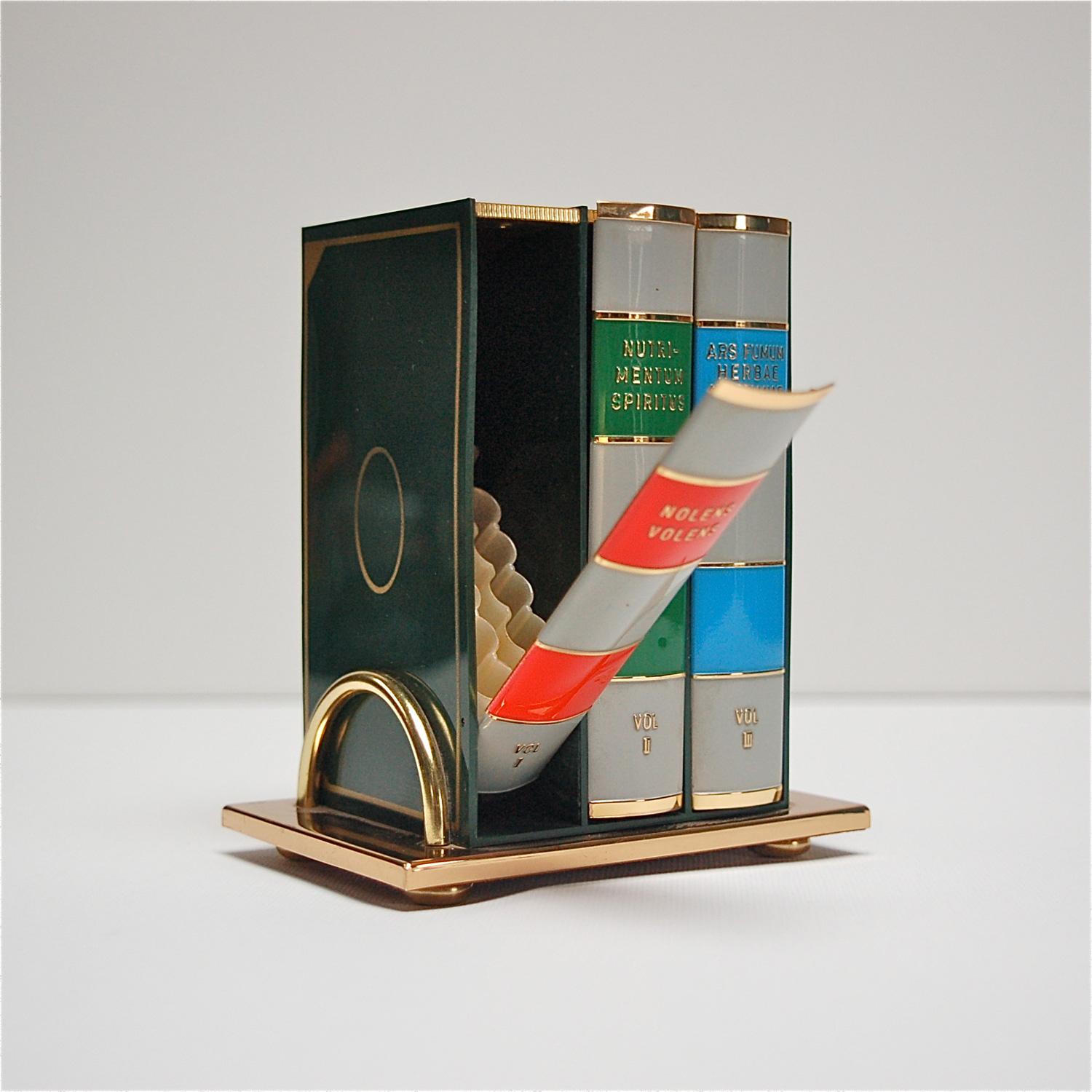 Mid-Century Modern Book Themed Cigarette Holder, Mid-20th Century