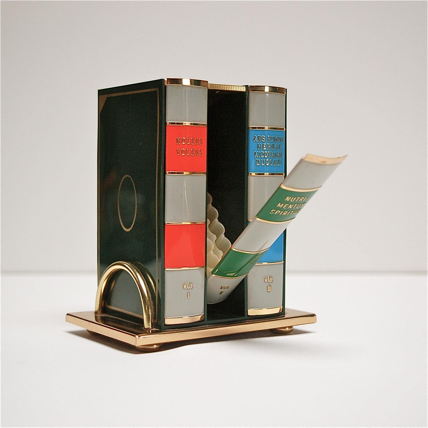 Italian Book Themed Cigarette Holder, Mid-20th Century