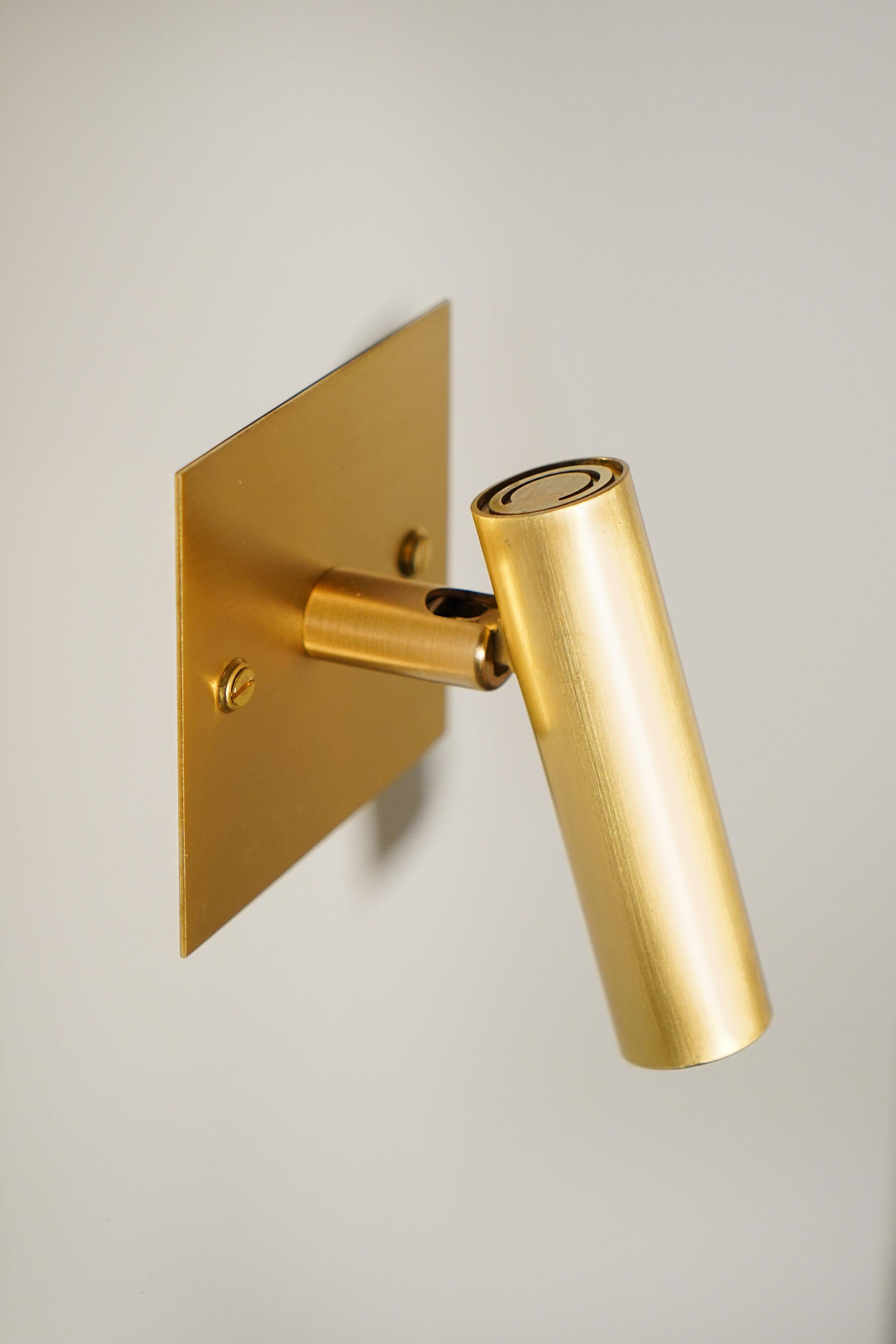 Book wall light by Contain
Dimensions: D 9 x W 12 x H 10 cm 
Materials: Brass.
Available in different finishes.

All our lamps can be wired according to each country. If sold to the USA it will be wired for the USA for instance.

“You are