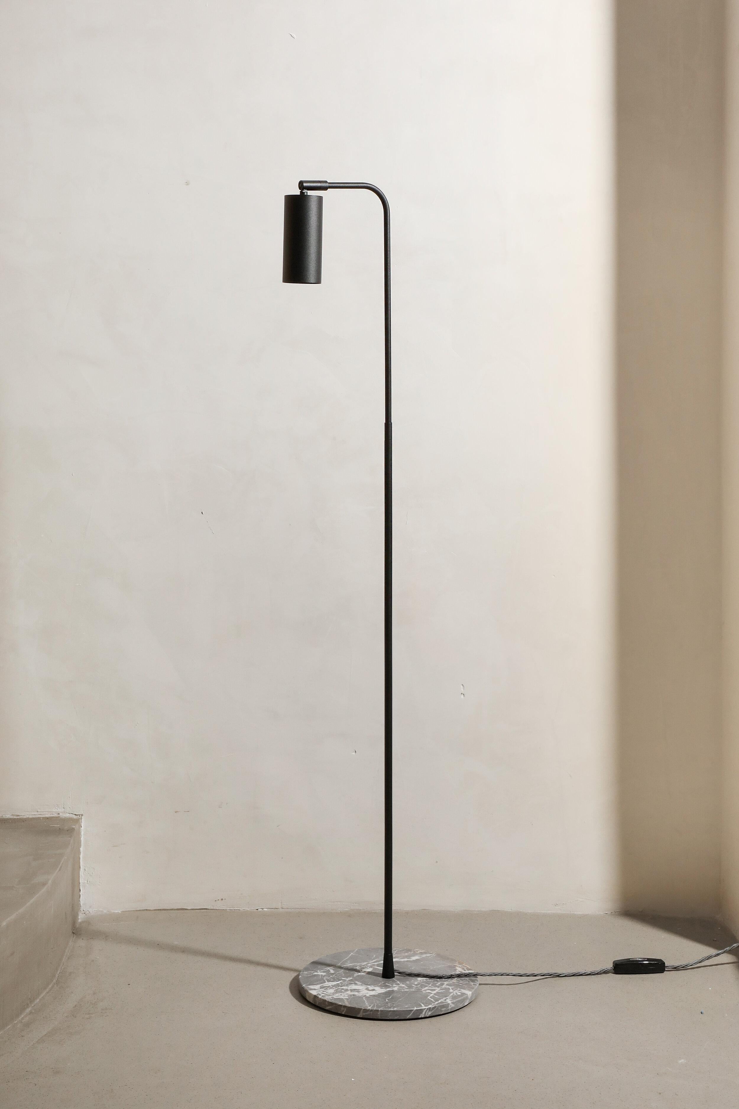 Brass Book Xl Floor Arm Light by Contain For Sale