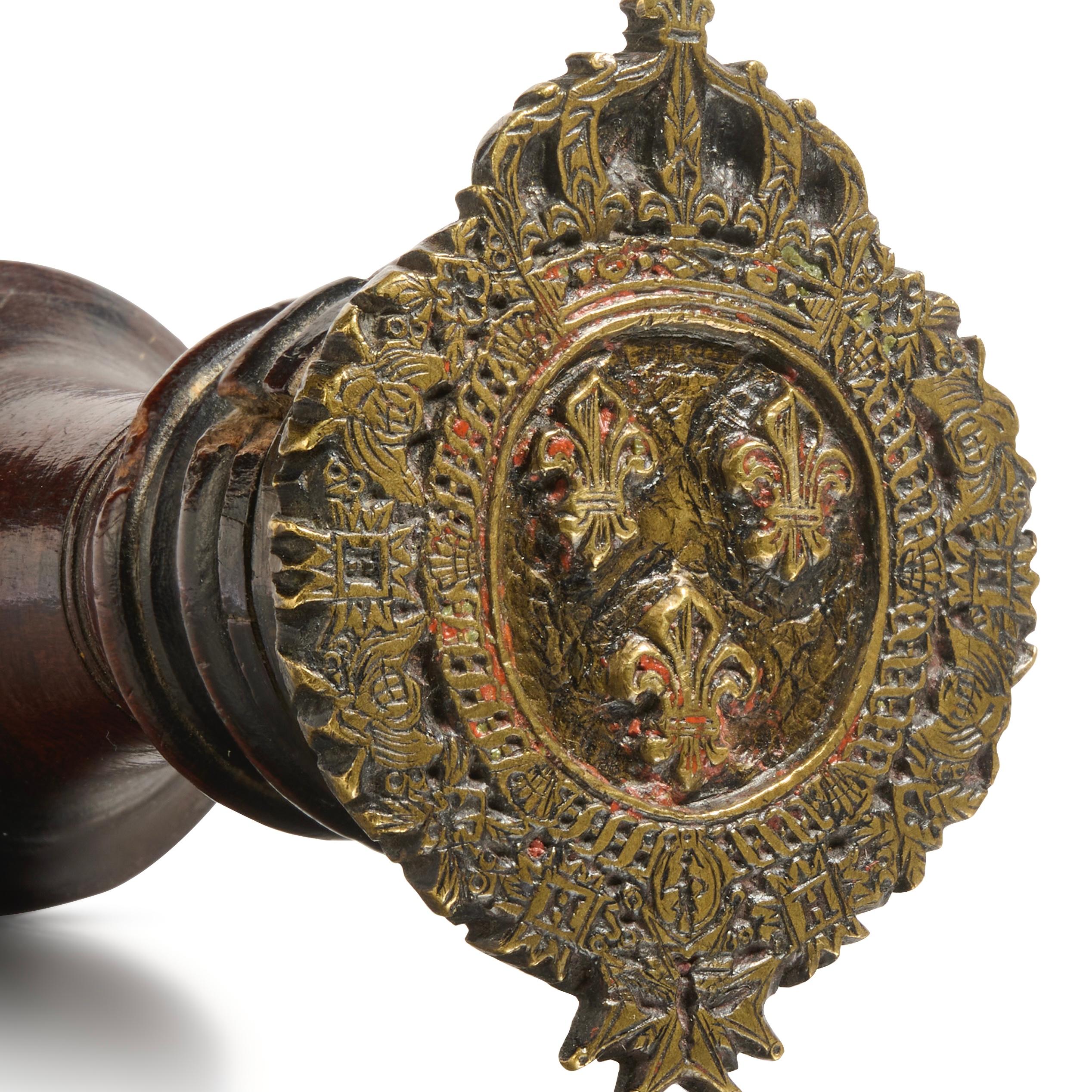 Cachet de reliure aux armes du roi Charles X. France, Paris, c. 1824-1830. Bon état - En vente à London, GB