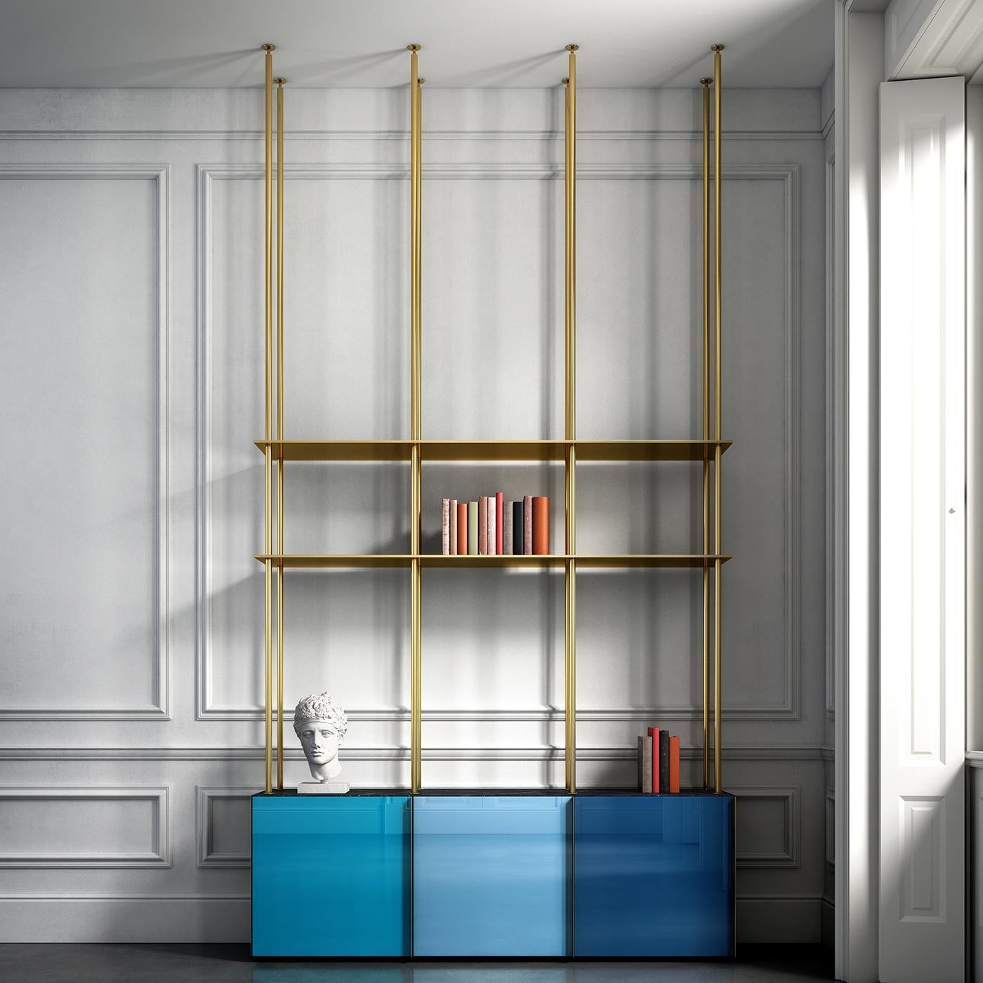 Contemporary Bookcase 01 Blue