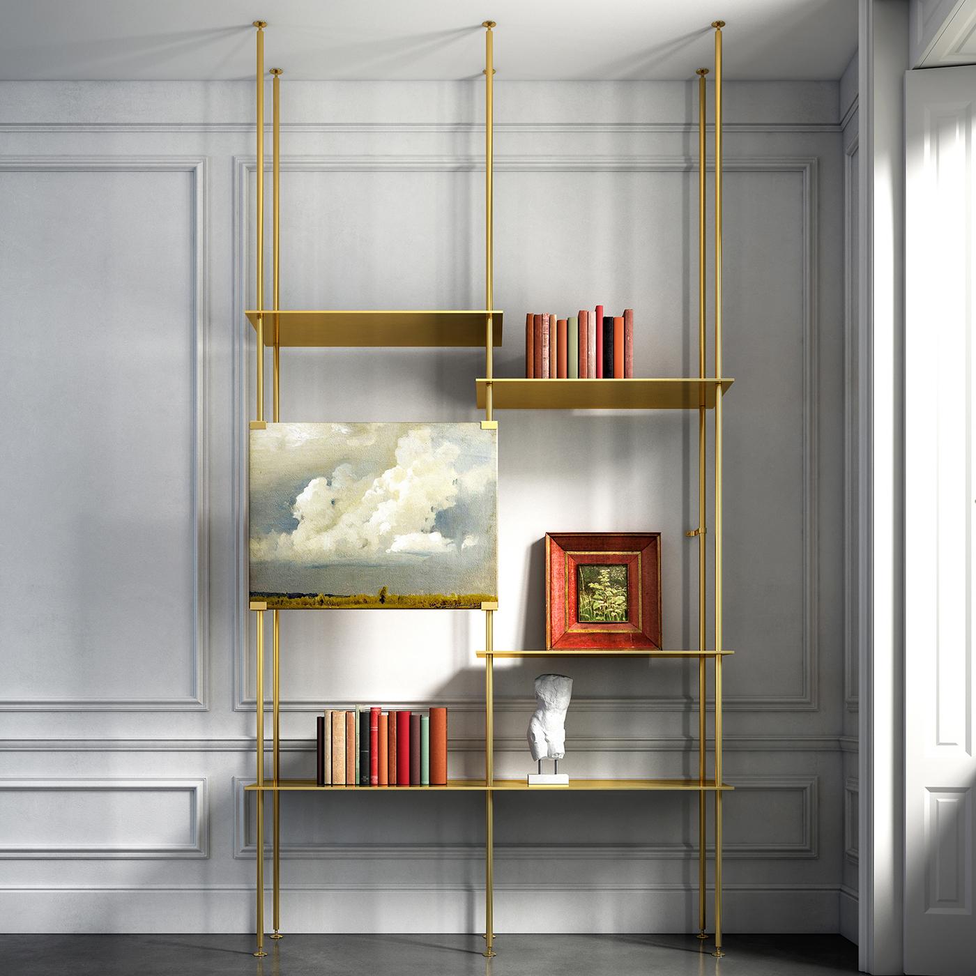 Contemporary Bookcase 02 Brass