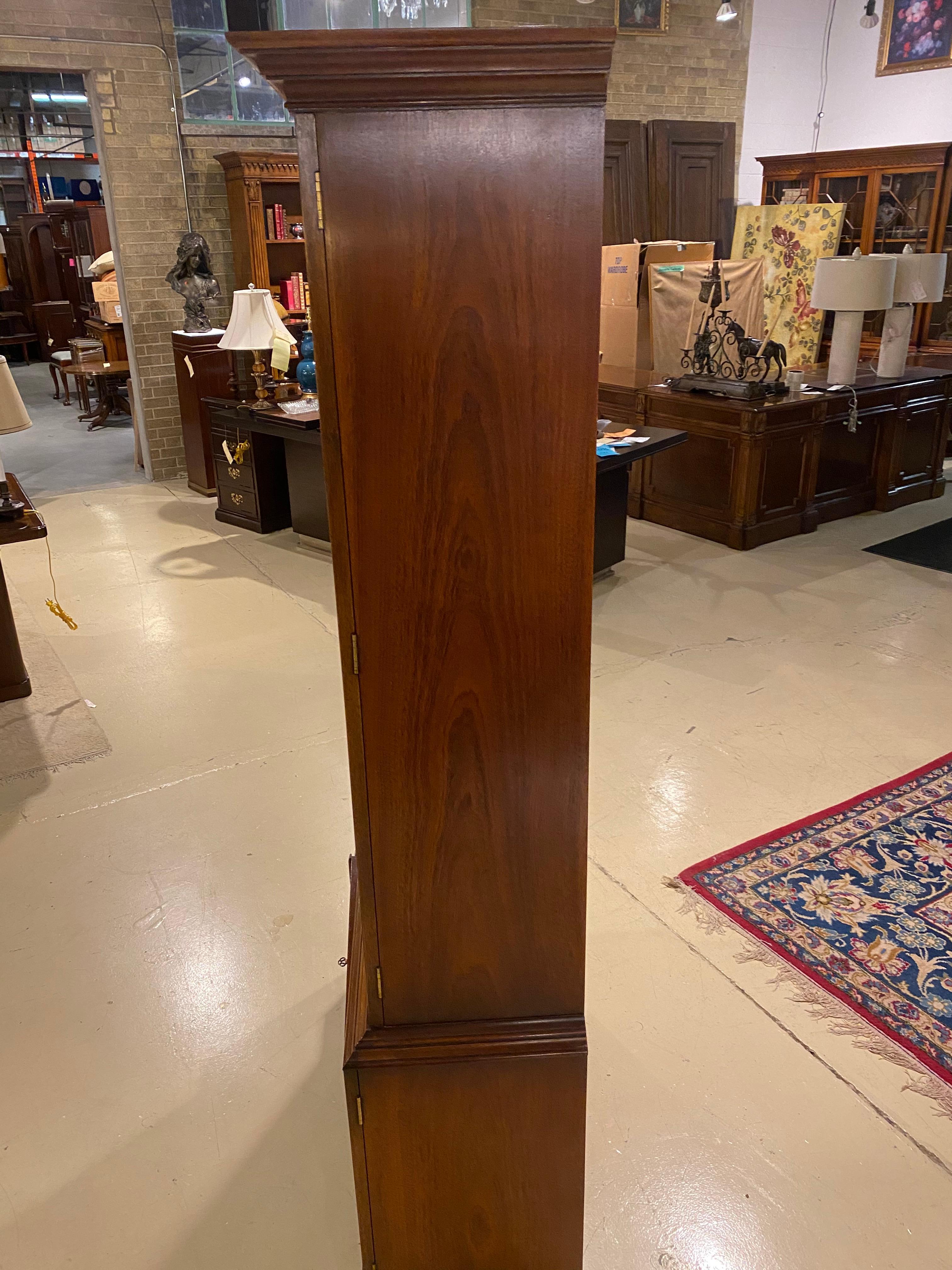 Georgian Bookcase 18th Century Style Mahogany English, Hand Glazed Doors