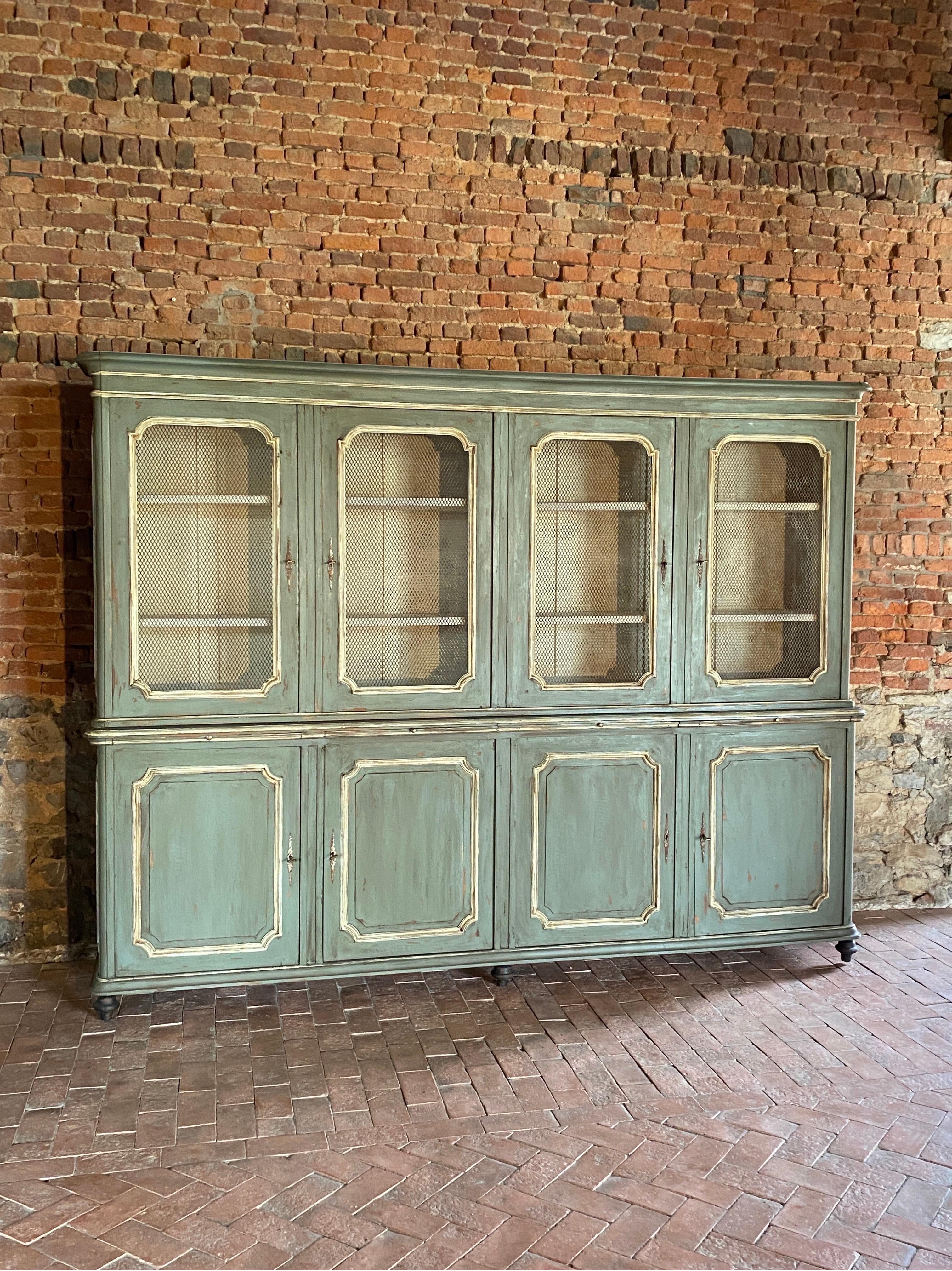 Bookcase (8- door display)dating from the 19 th century Louis Philippe style  For Sale 11