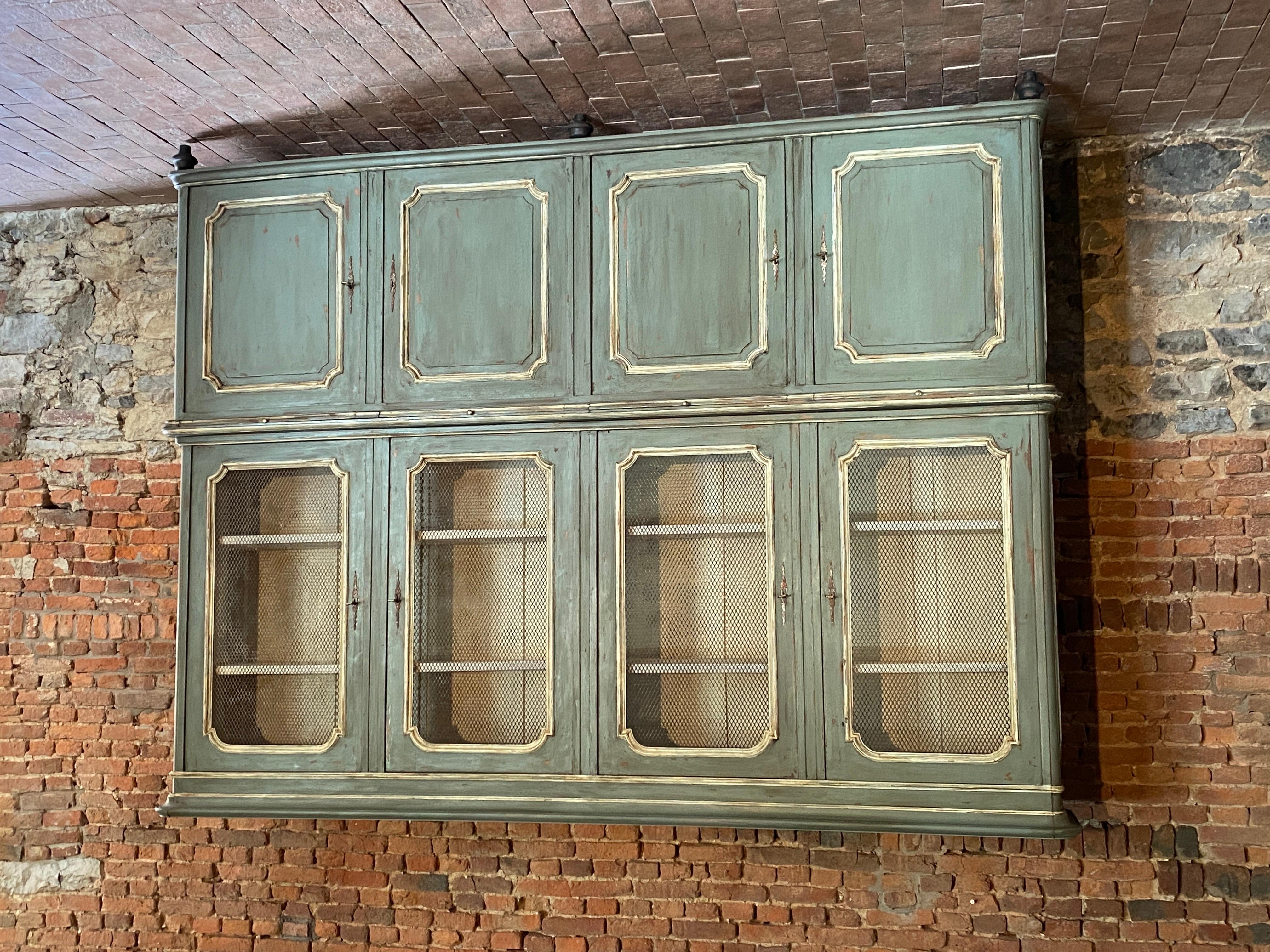 Bookcase (8- door display)dating from the 19 th century Louis Philippe style For Sale 13