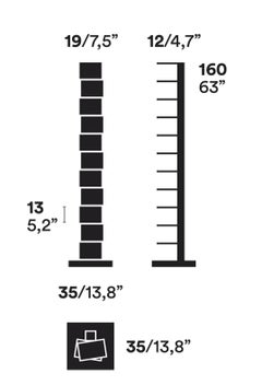 Bookcase / Bookshelf Opinion Ciatti Ptolomeo 160 design Bruno Rainaldi - Corten
