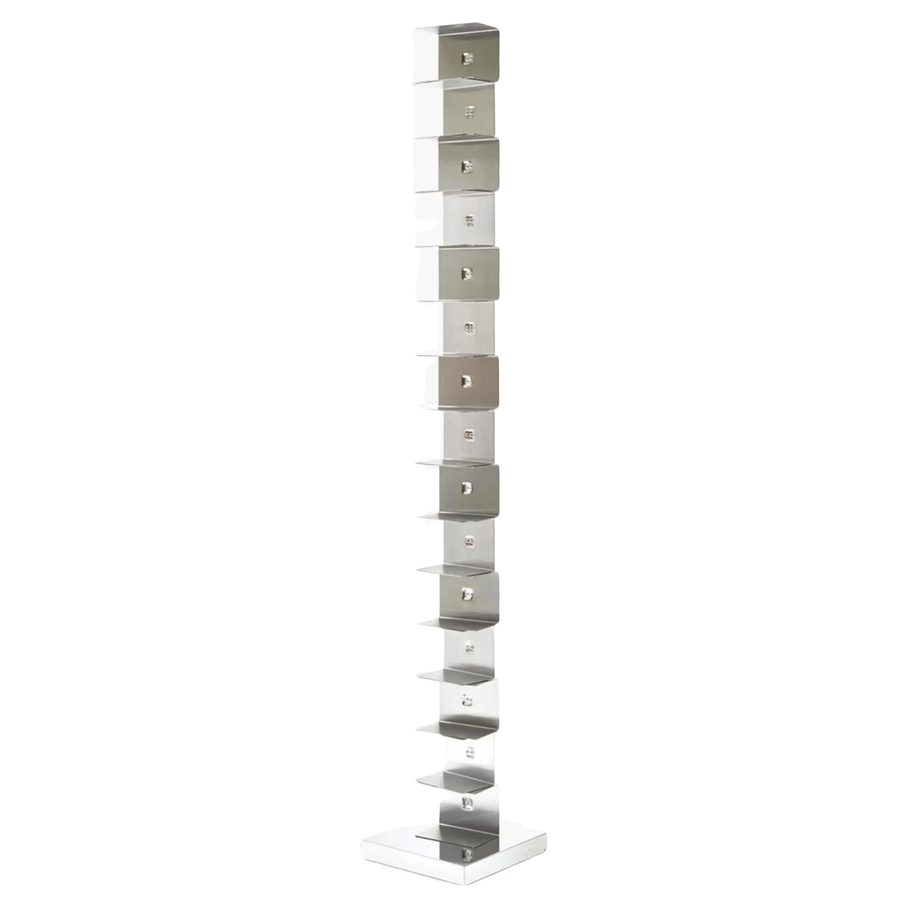 Bookcase / Bookshelf Opinion Ciatti Ptolomeo 215 design Bruno Rainaldi - Inox