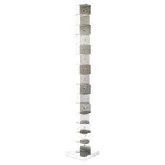 Bookcase / Bookshelf Opinion Ciatti Ptolomeo 215 design Bruno Rainaldi - Inox