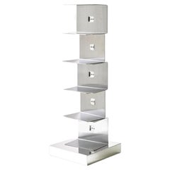 Bookcase / Bookshelf Opinion Ciatti Ptolomeo 75 design Bruno Rainaldi - Inox