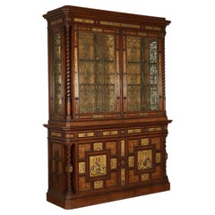 Bookcase by Giuseppe Speluzzi Neo Renaissance Rosewood Italy \'800