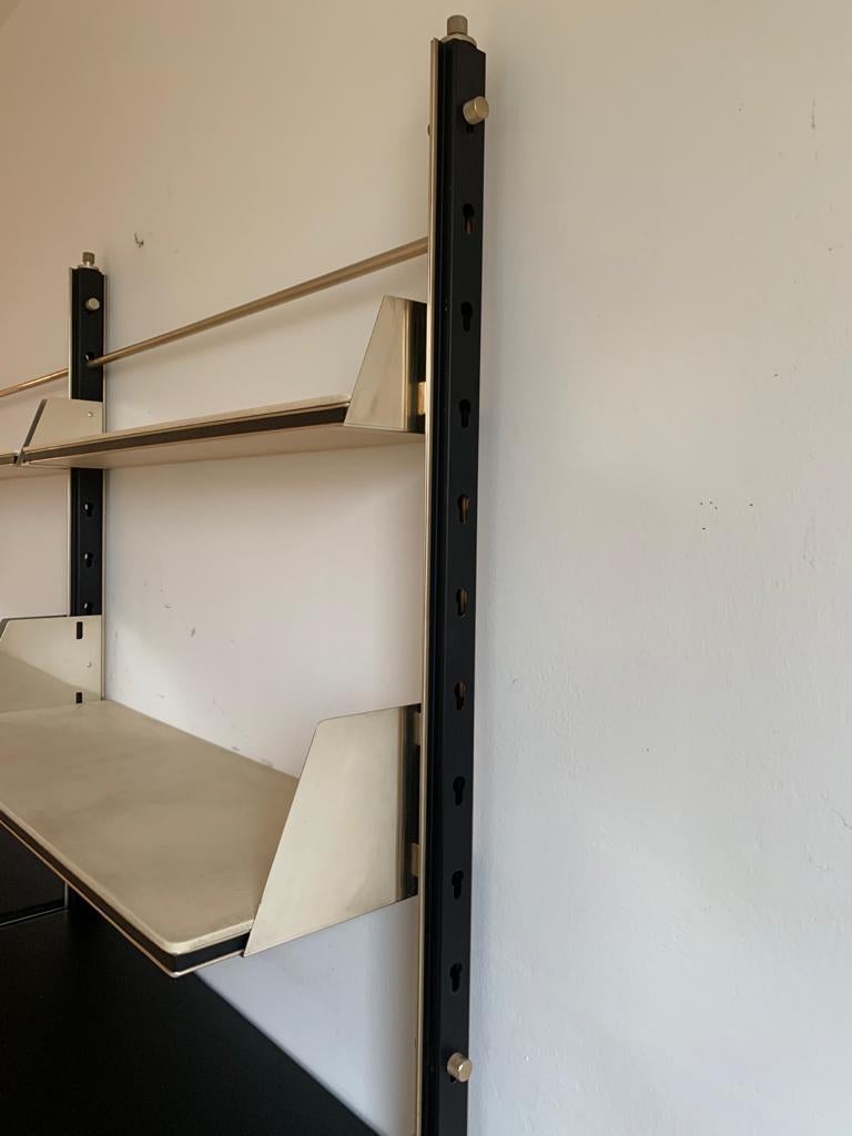 Aluminium Bibliothèque d'Umberto Mascagni, années 1950 en vente