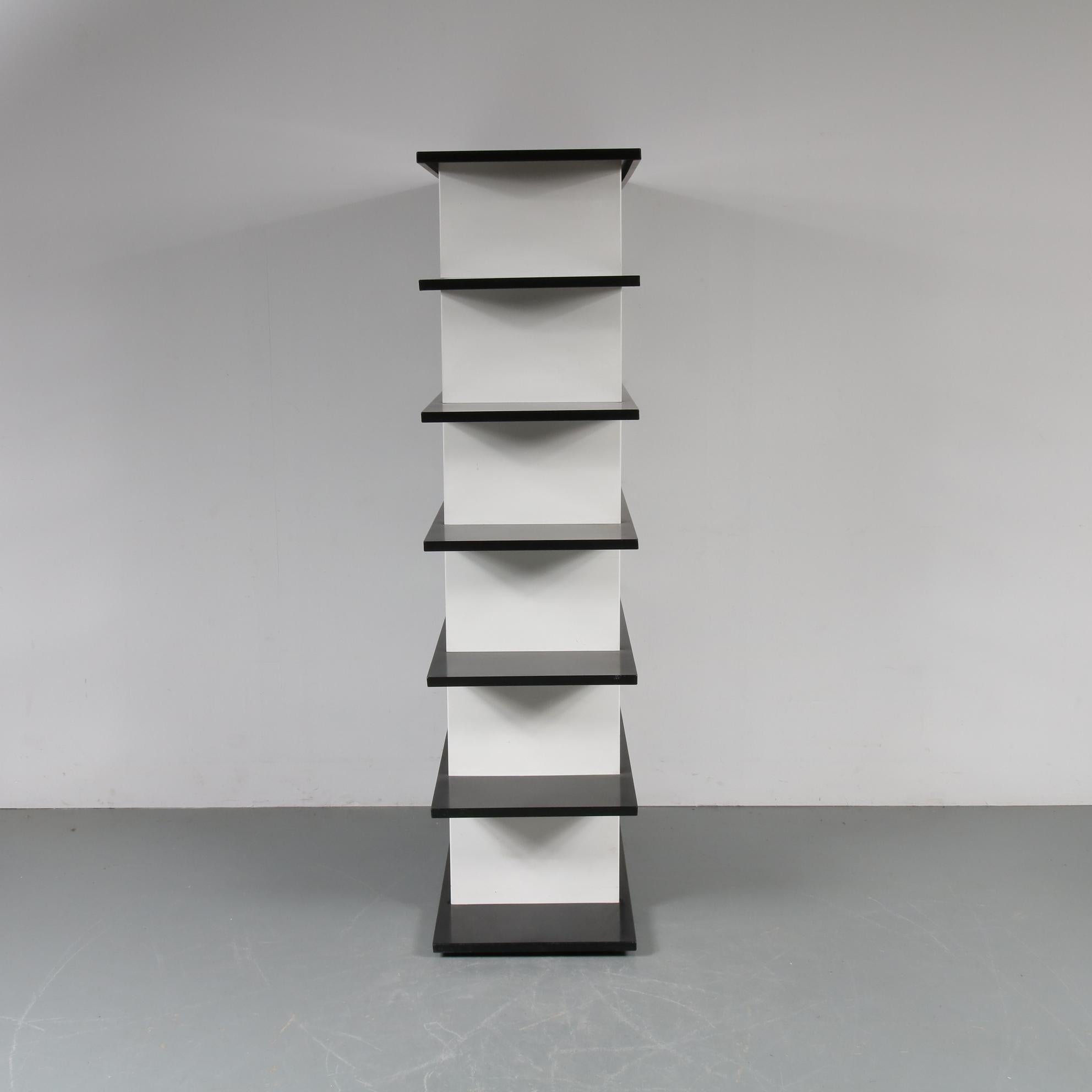 Metal Bookcase by Wim Rietveld for De Bijenkorf, Netherlands, circa 1950