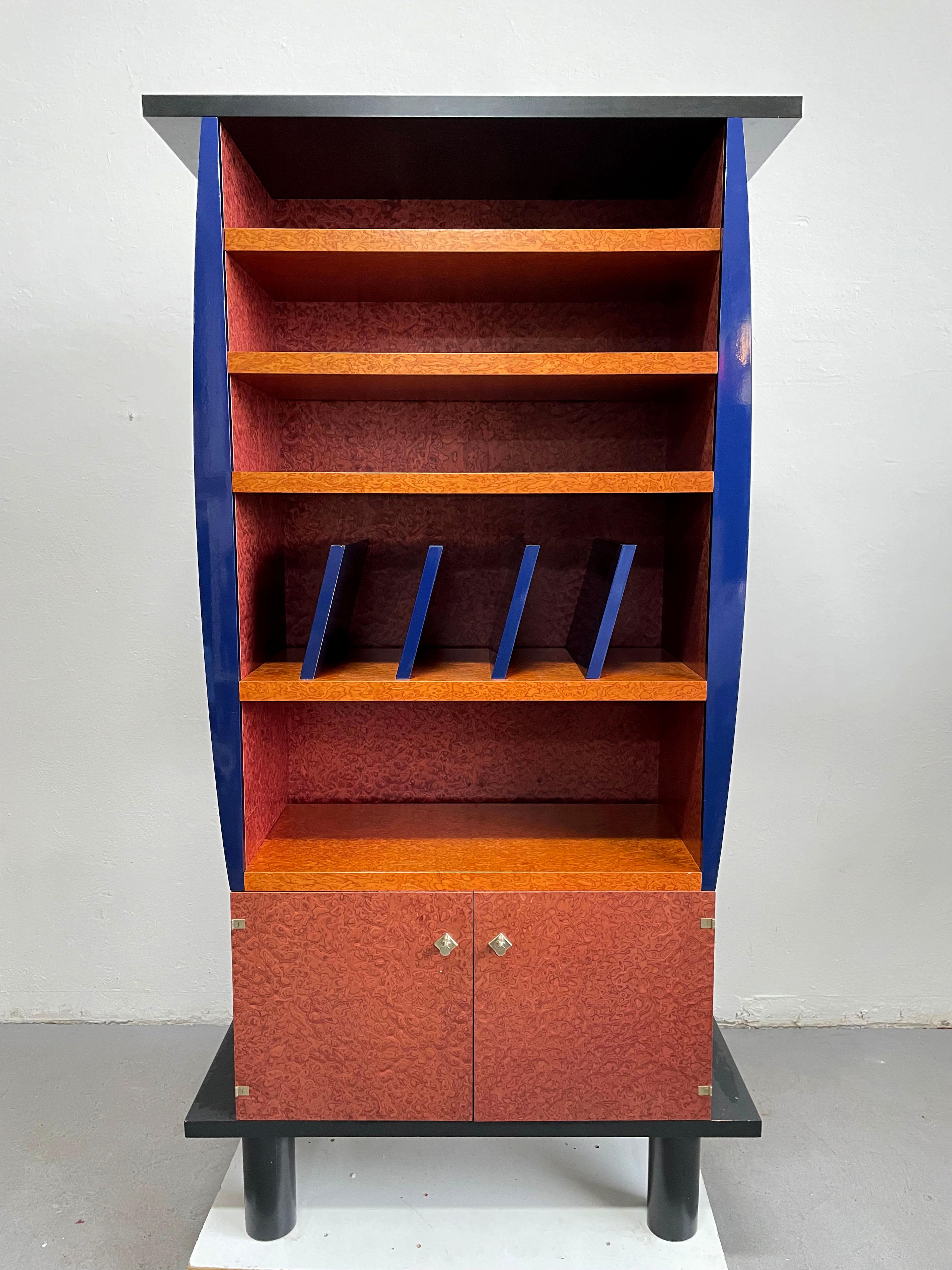 Post-Modern Bookcase Cabinet Donau, Ettore Sottsass & Marco Zanini for Franz Leitner, 1980s For Sale