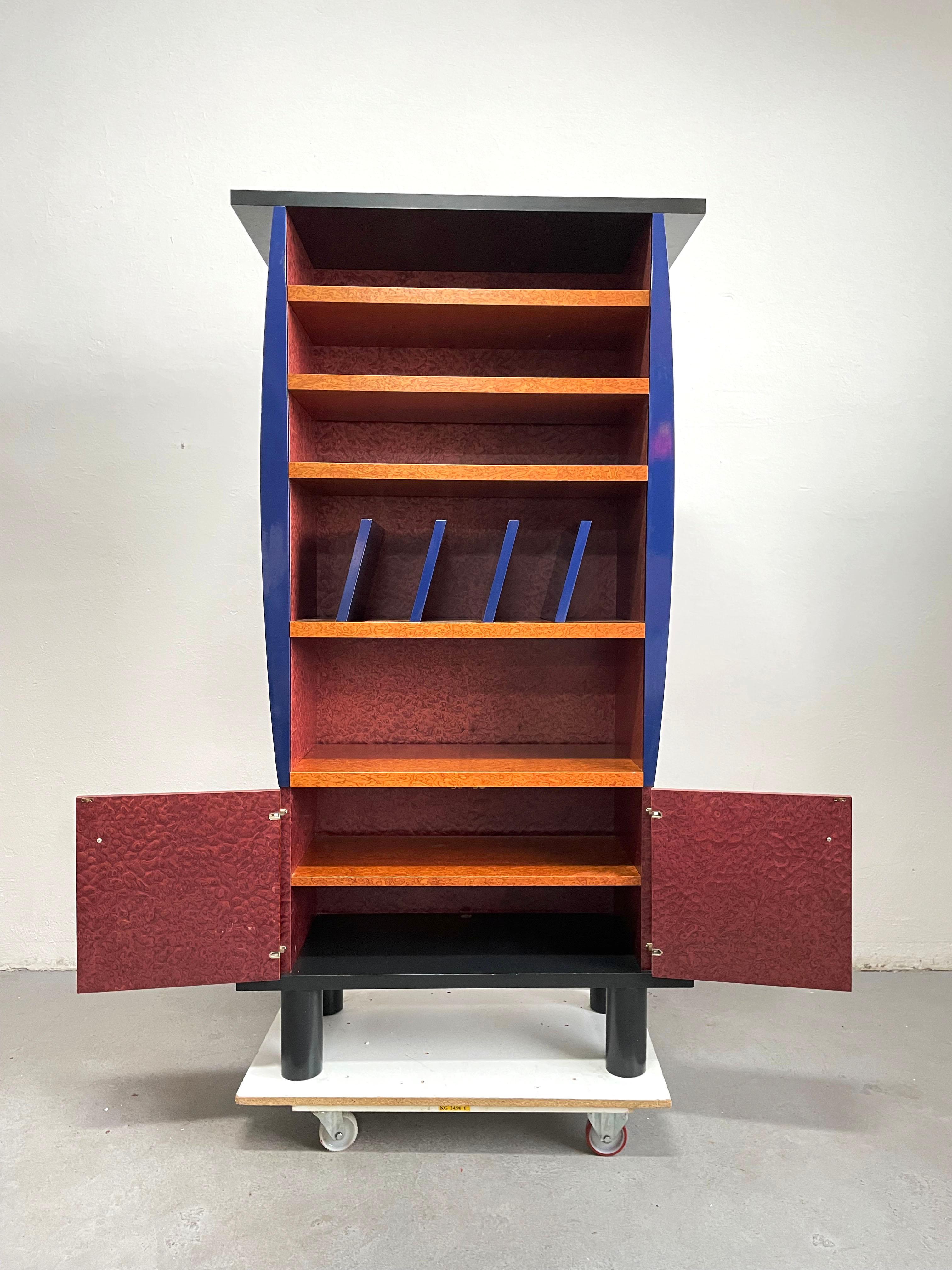 Late 20th Century Bookcase Cabinet Donau, Ettore Sottsass & Marco Zanini for Franz Leitner, 1980s For Sale