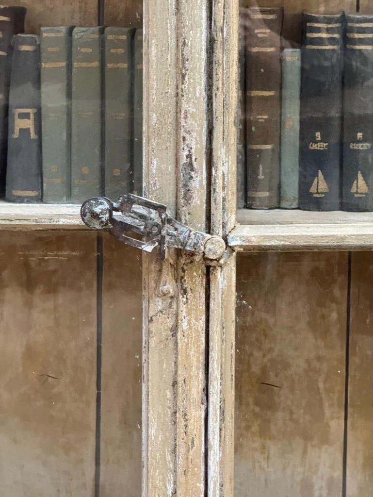 19th Century Bookcase cabinet, French casement windows