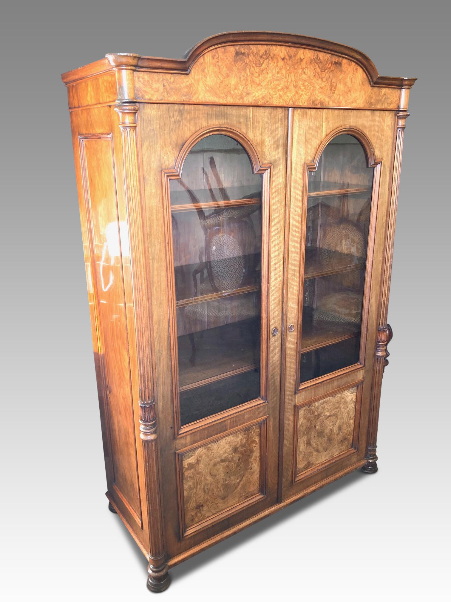 Bookcase / Cabinet, Walnut, circa 1880 For Sale 1