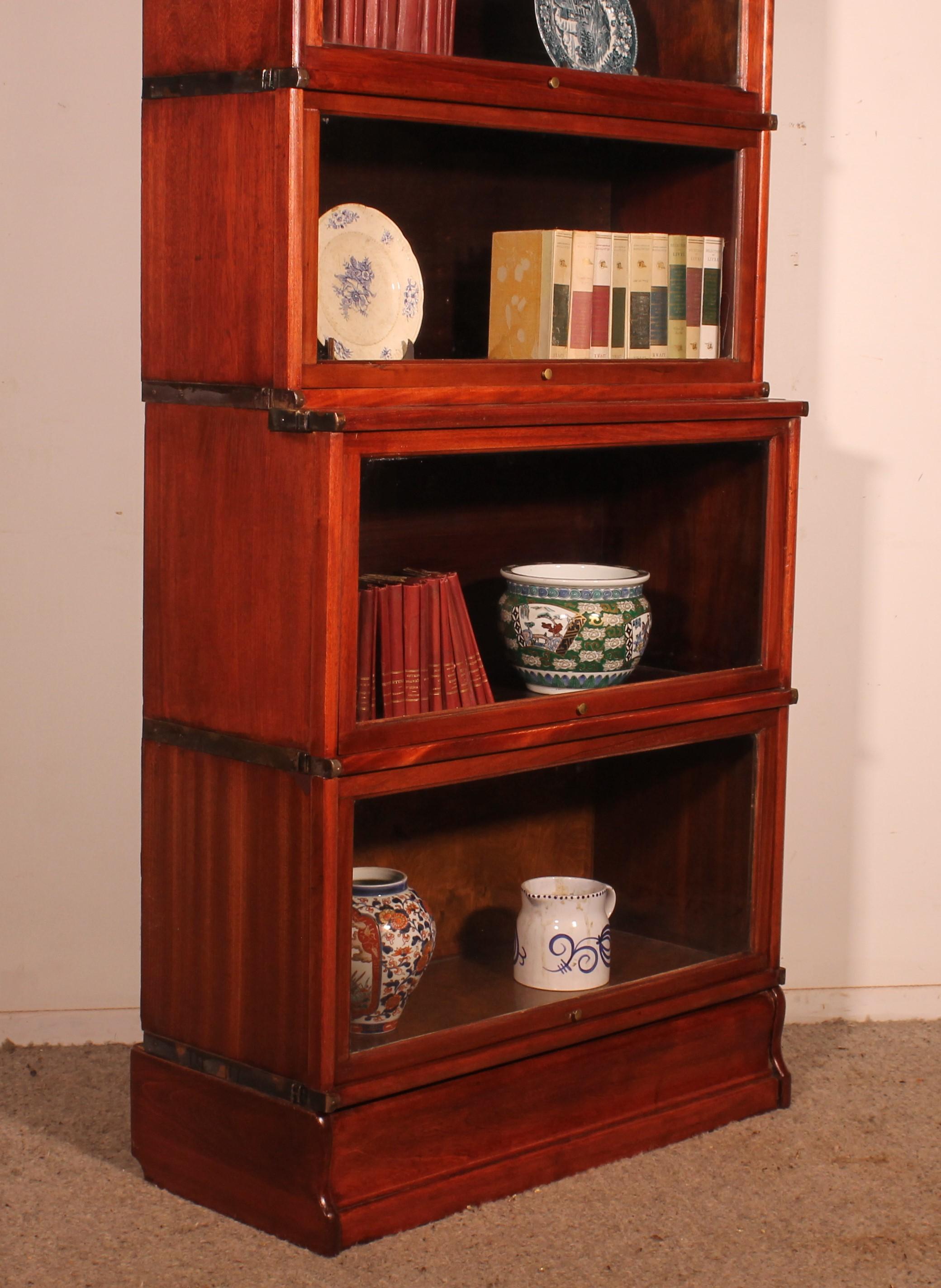 Aesthetic Movement Bookcase Called Stacking Bookcase In Mahogany Of 5 Elements With Extension From For Sale