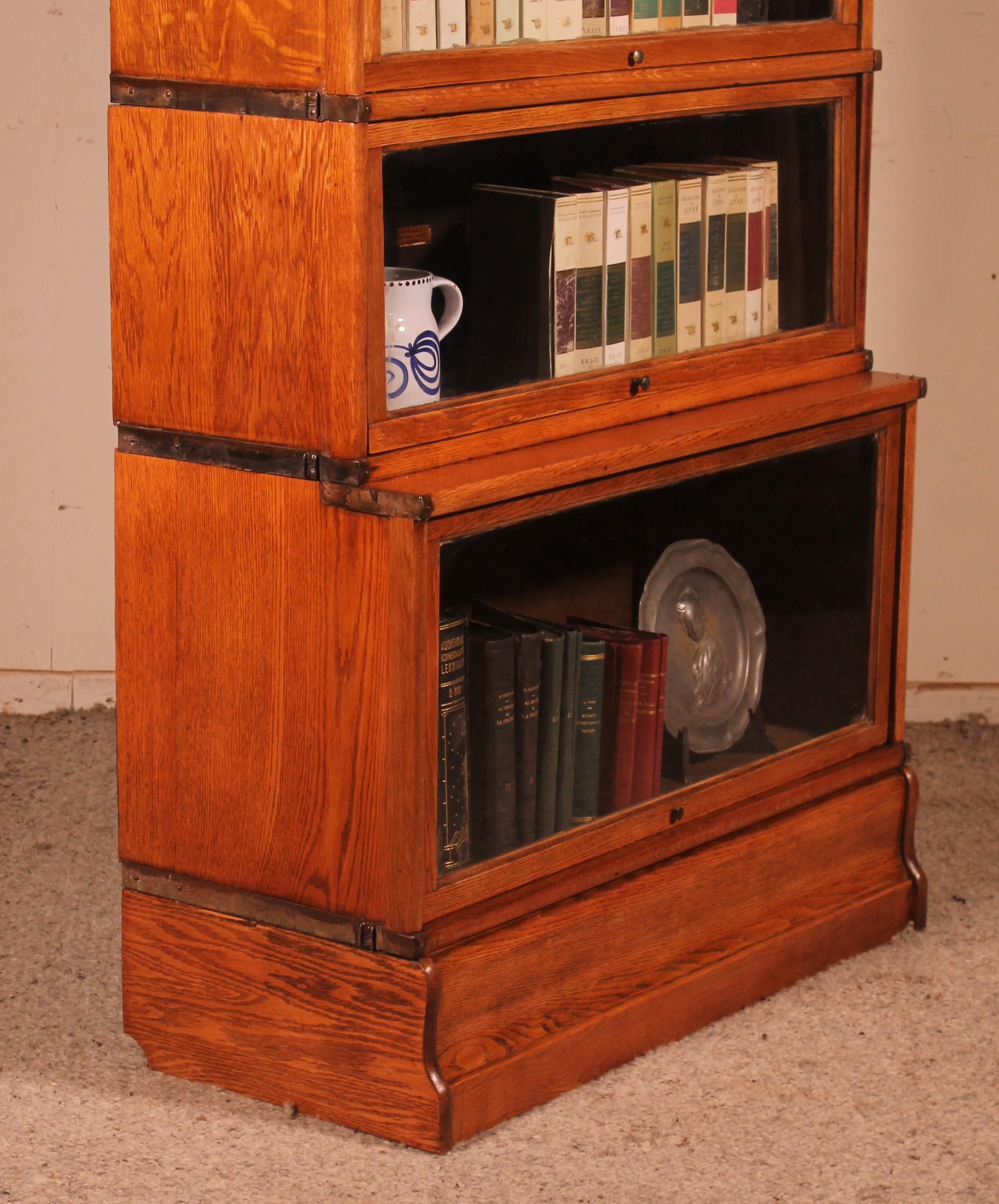 Bookcase Called Stacking Bookcase in Oak of 4 Elements with an Advanced Part For Sale at 1stDibs