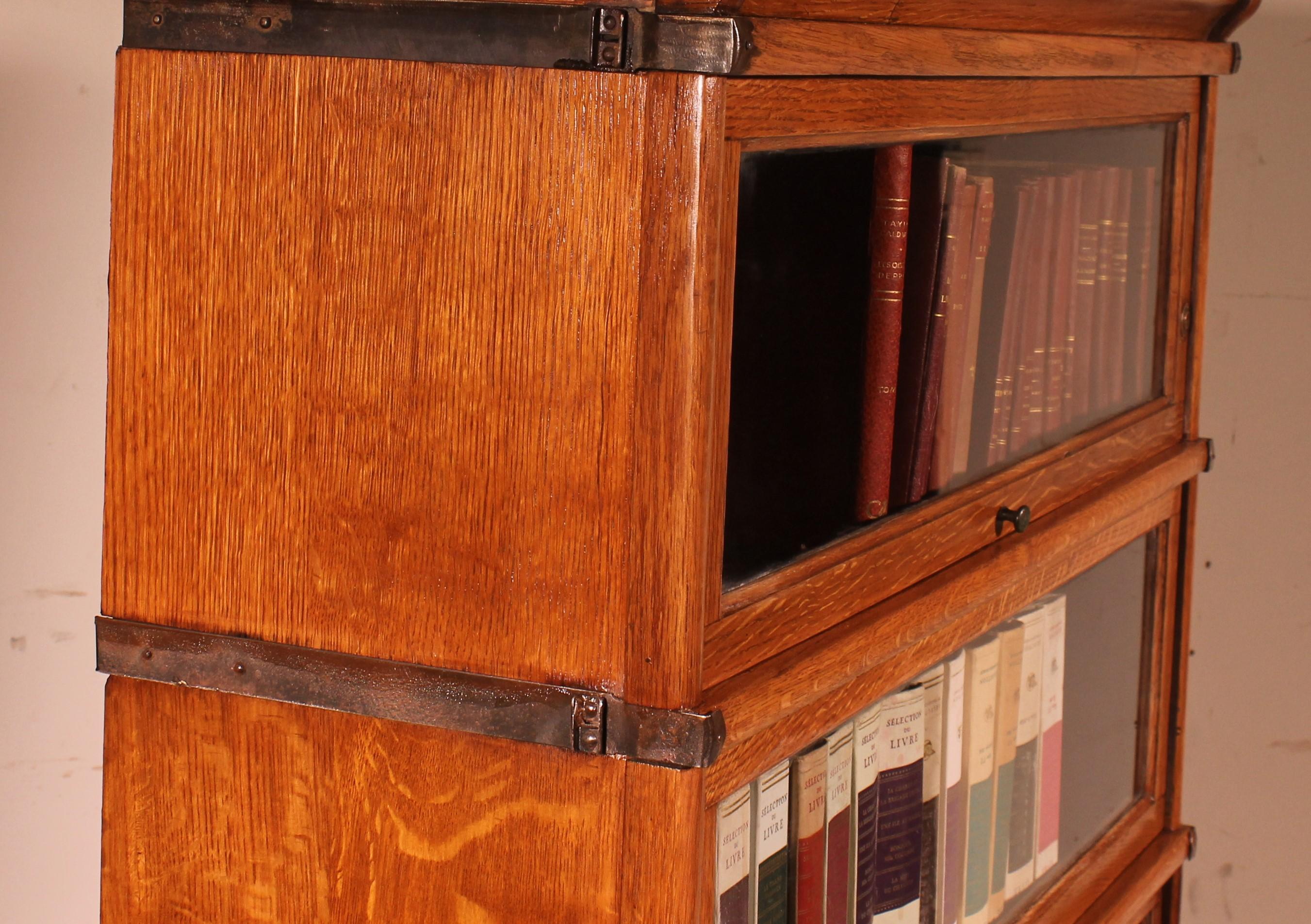 Bookcase Called Stacking Bookcase in Oak of 4 Elements with an Advanced Part For Sale at 1stDibs