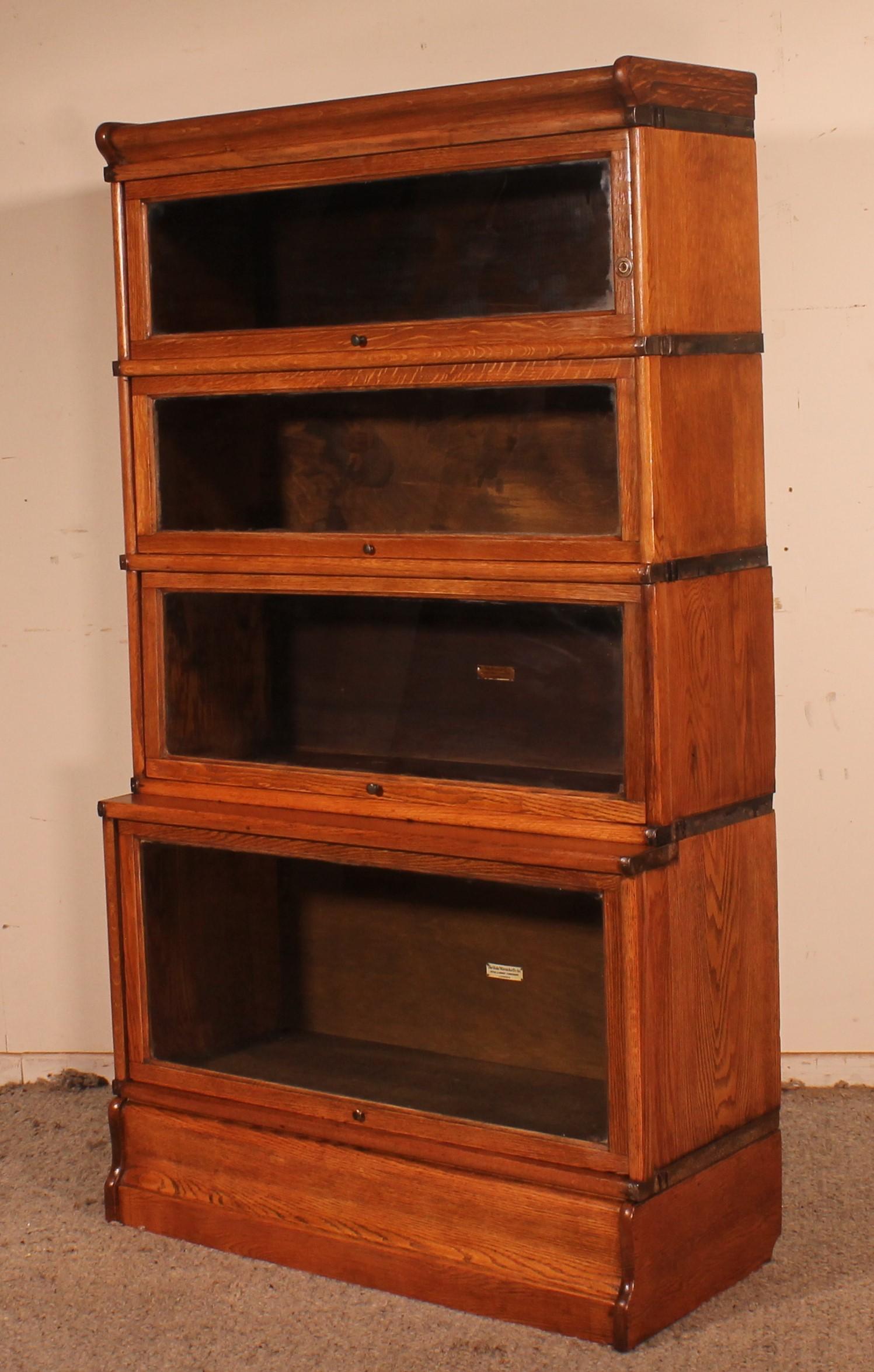 Bookcase Called Stacking Bookcase in Oak of 4 Elements with an Advanced Part For Sale at 1stDibs