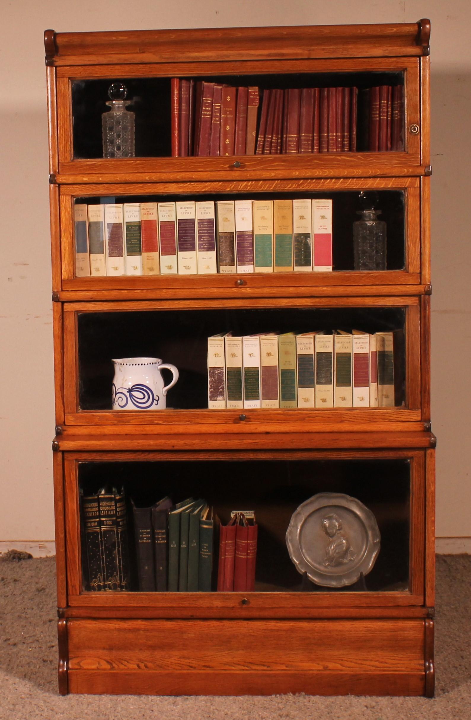 Bookcase Called Stacking Bookcase in Oak of 4 Elements with an Advanced Part For Sale at 1stDibs