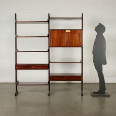 Bookcase Dassi Edmondo Palutari Veneered Solid Wood Lissone, Italy, 1960