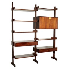 Used Bookcase Dassi Edmondo Palutari Veneered Solid Wood Lissone, Italy, 1960