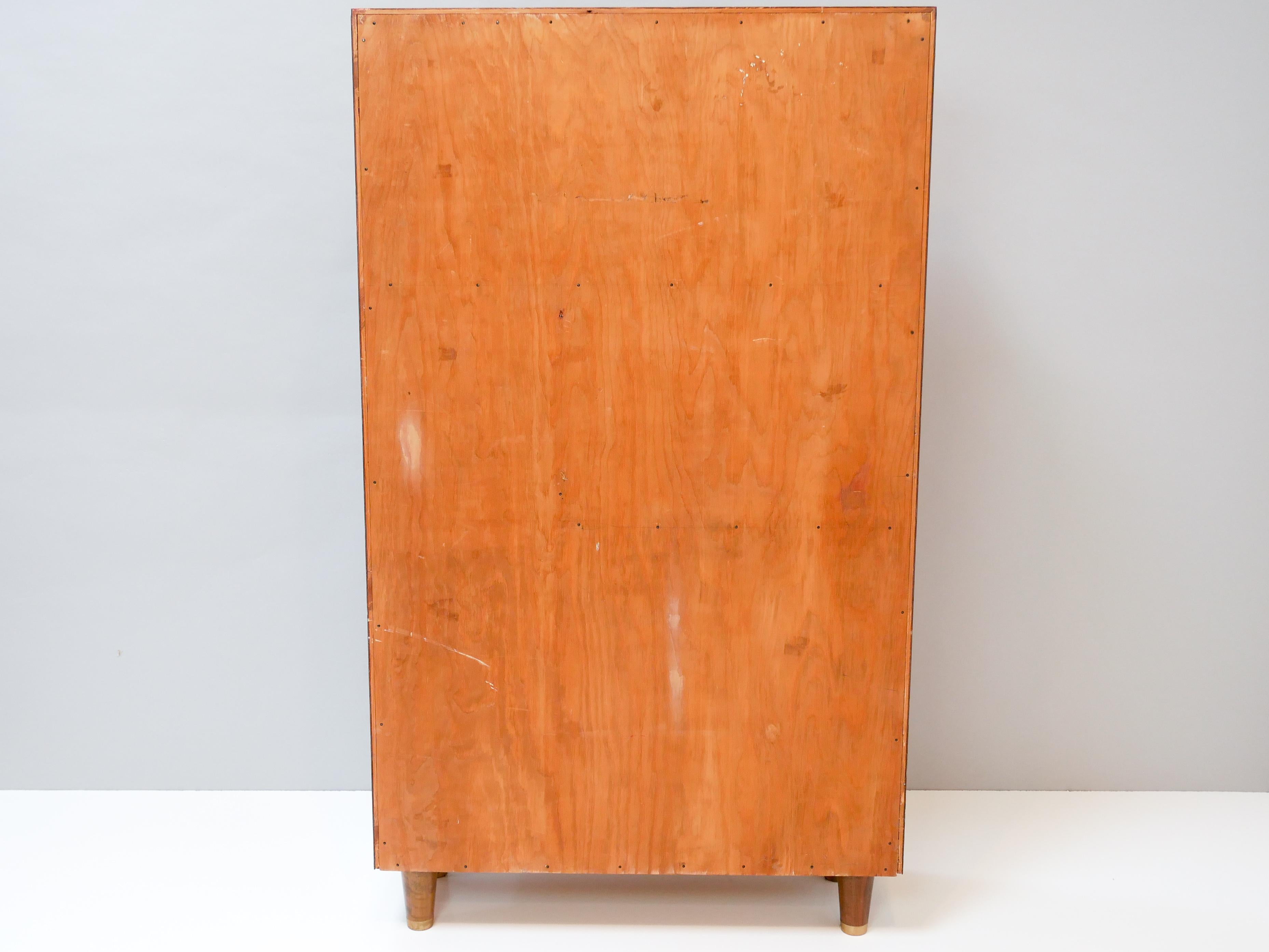 Bookcase/ Decorative Storage, Swedish Modern with Relief Front, 1940s For Sale 2