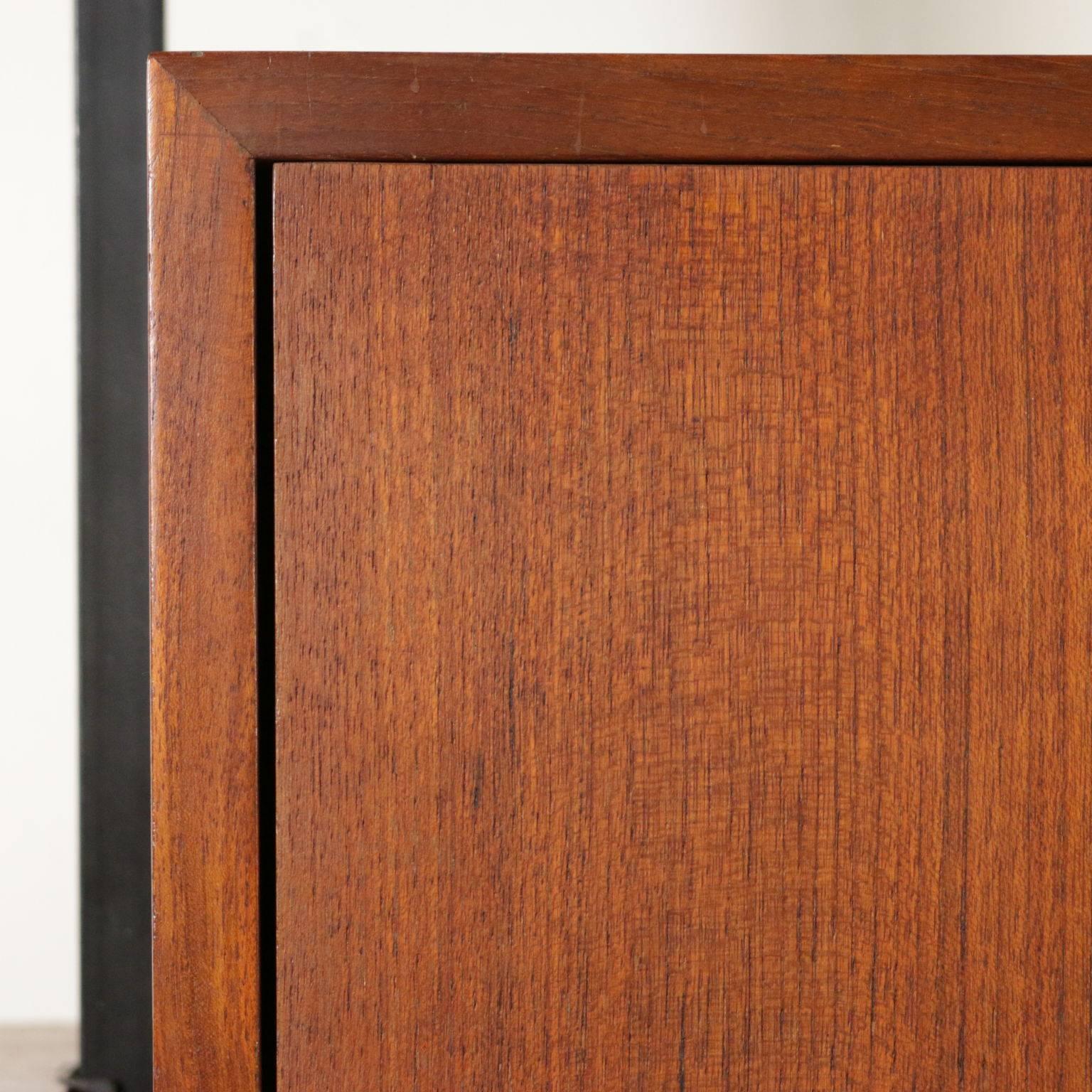 Bookcase Designed by Paolo Tilche Teak Veneer Vintage, Italy, 1950s-1960s 5