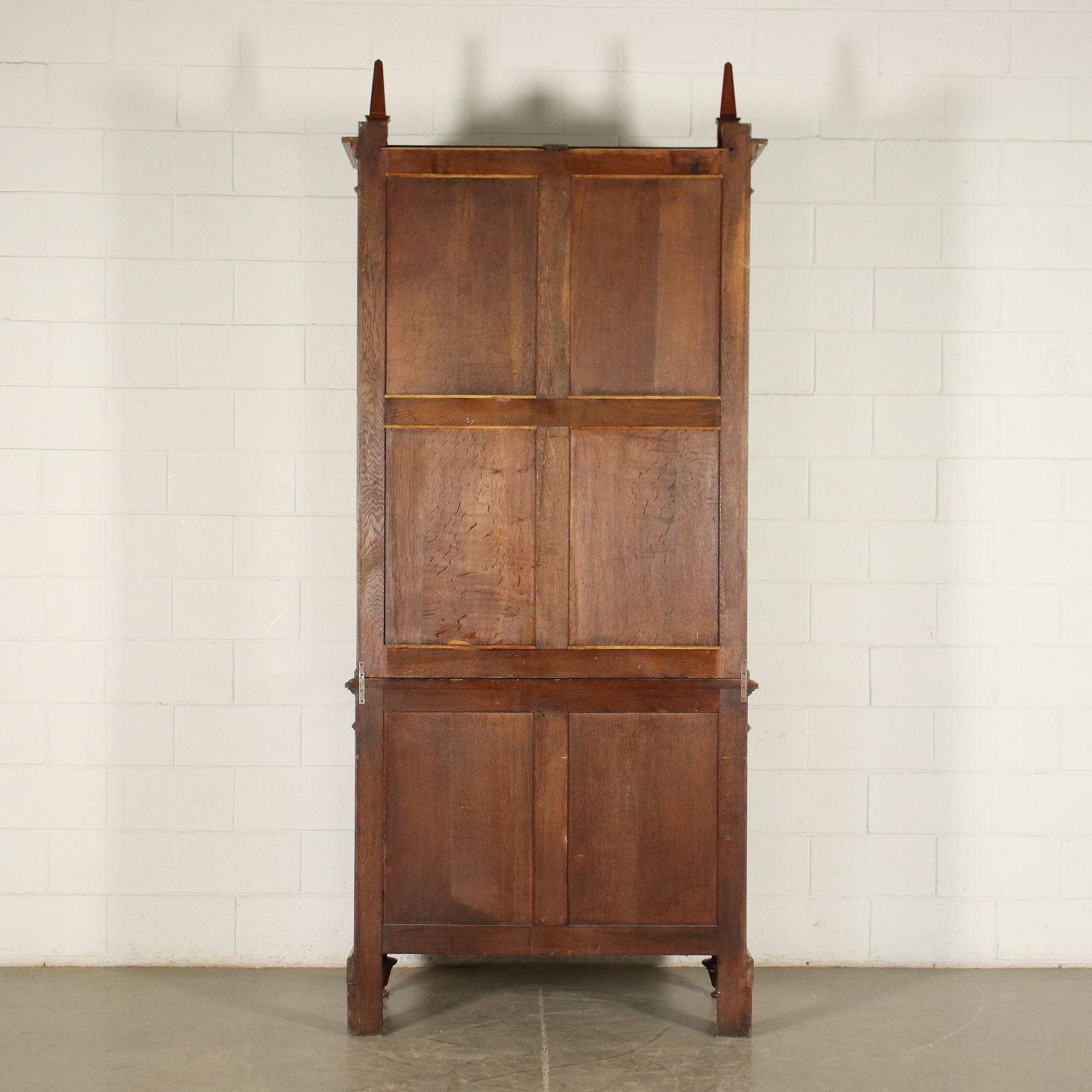 Bookcase Empire Mahogany Veneer Sessile Oak France Early 19th Century For Sale 9