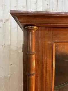 Bookcase - English Mahogany and Brass Display Cabinet