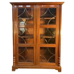 Bookcase - English Mahogany and Brass Display Cabinet