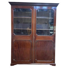 Bookcase - English mahogany display cabinet
