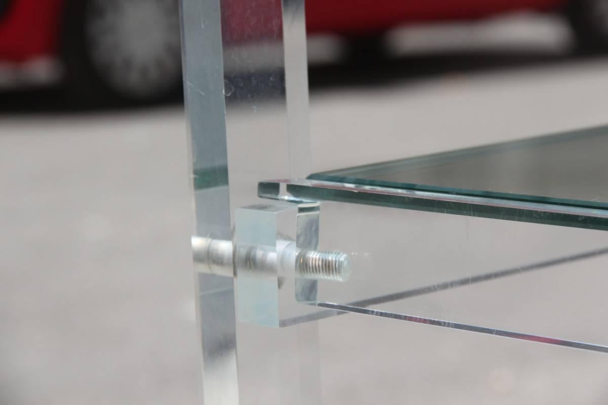 Bookcase Fabian Plexiglass Design Brass Minimal Italian Design 2