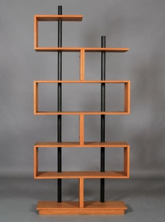 Librería independiente de teca ebonizada Charlotte Perriand después de H 1,80 m L 1,80 m