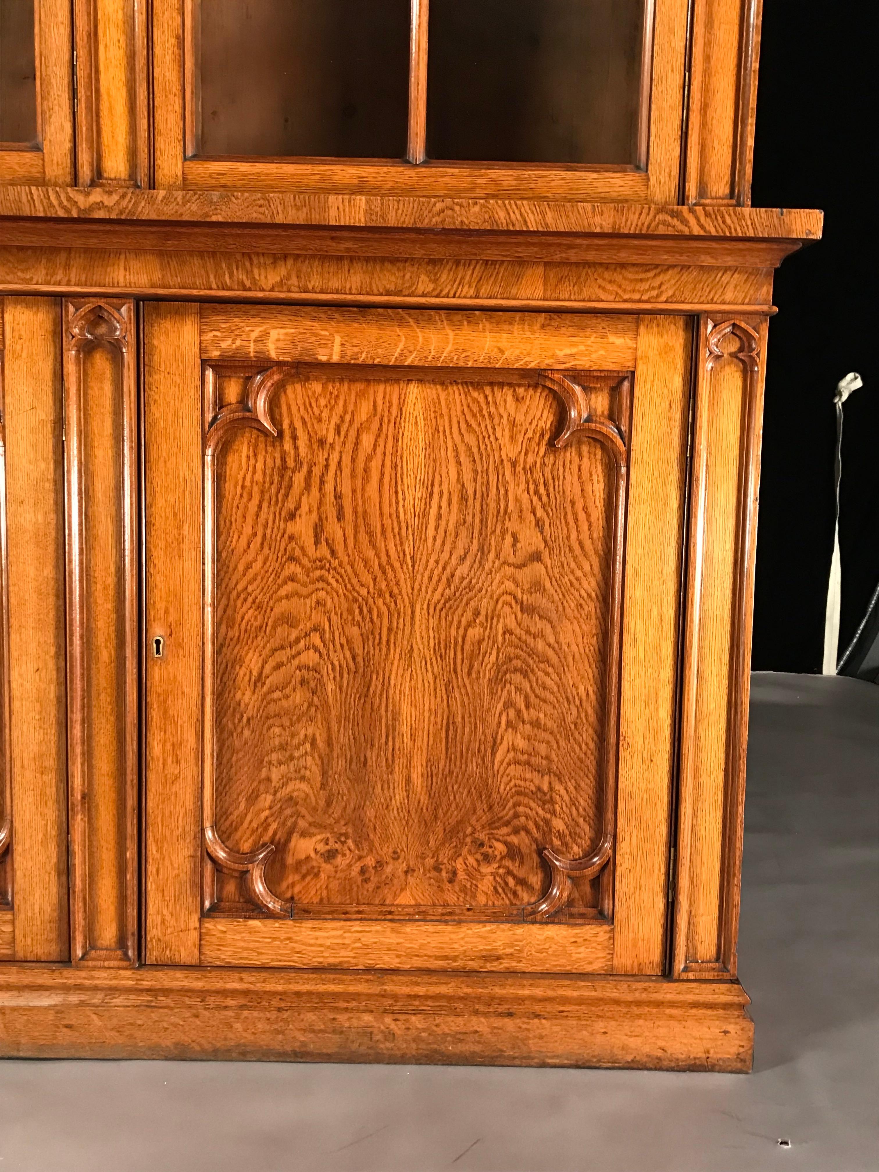 Falegnameria Libreria, Vetrata, A libera installazione, A tutta altezza, Gotica, Oak  H271cm 107