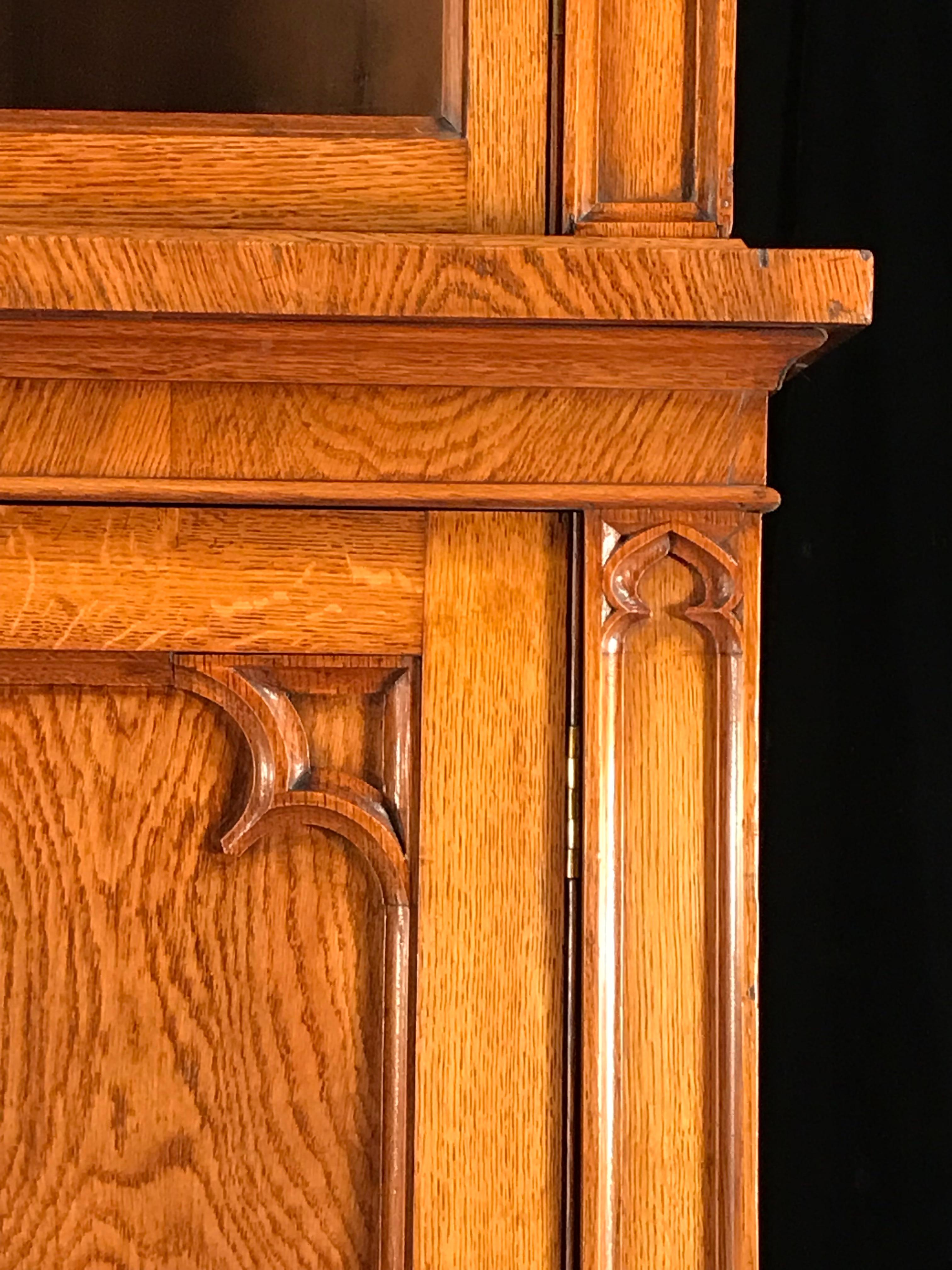 Libreria, Vetrata, A libera installazione, A tutta altezza, Gotica, Oak  H271cm 107